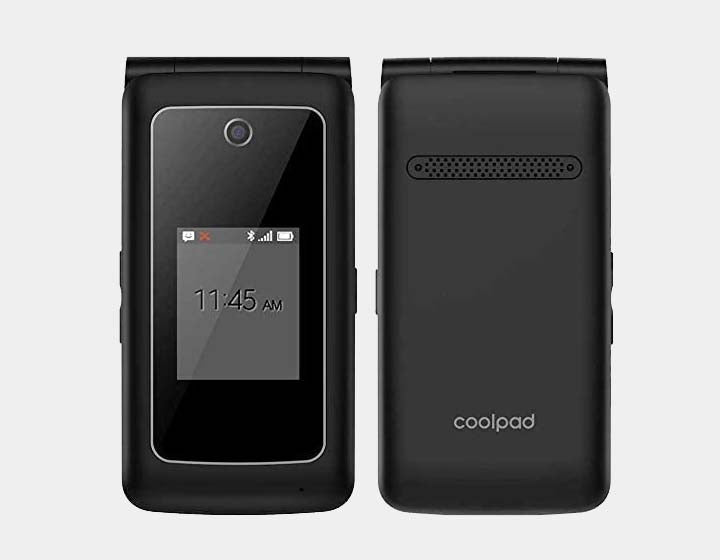 Coolpad Snap Flip 3312ACS Unlocked GSM Phone - 4GB Storage & 512MB RAM - Black | Compact Flip Phone for Seniors, Travel & Emergency Use