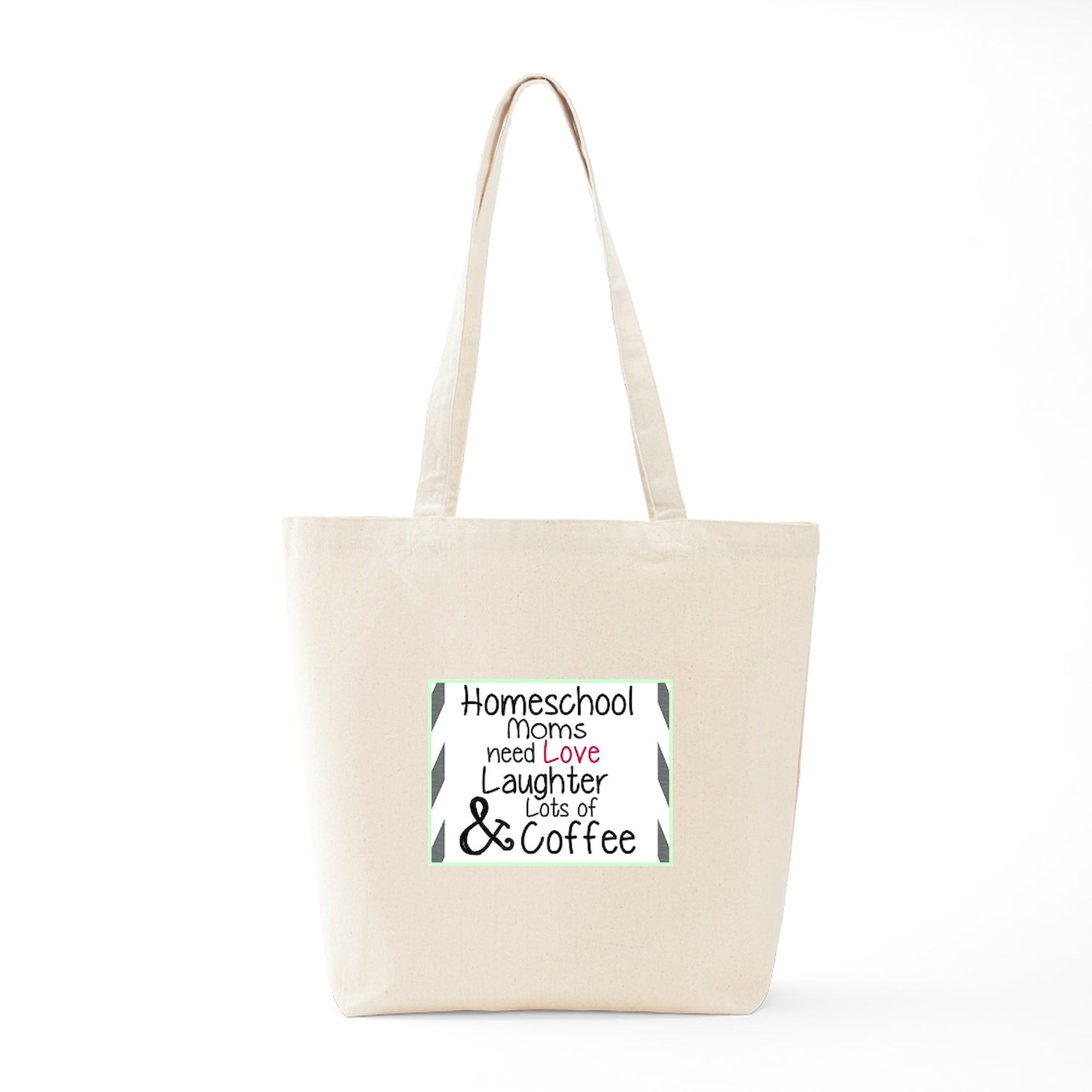 Natural Canvas Tote Bag for Homeschool Moms - Reusable Shopping & Grocery Bag - Perfect for School Supplies, Books & Daily Essentials
