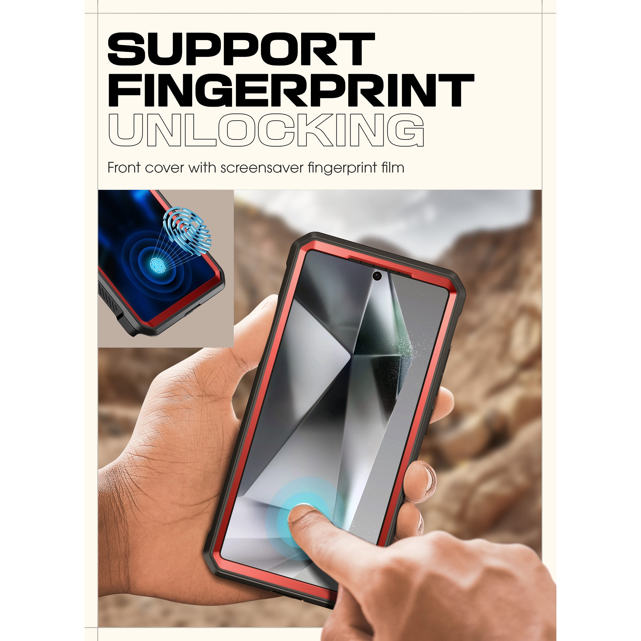 Samsung Galaxy S25 Ultra Unicorn Beetle PRO Case - Heavy Duty Rugged Protective Cover with Shock Absorption | Metallic Red | Perfect for Outdoor Adventures, Construction Work & Extreme Sports Protection