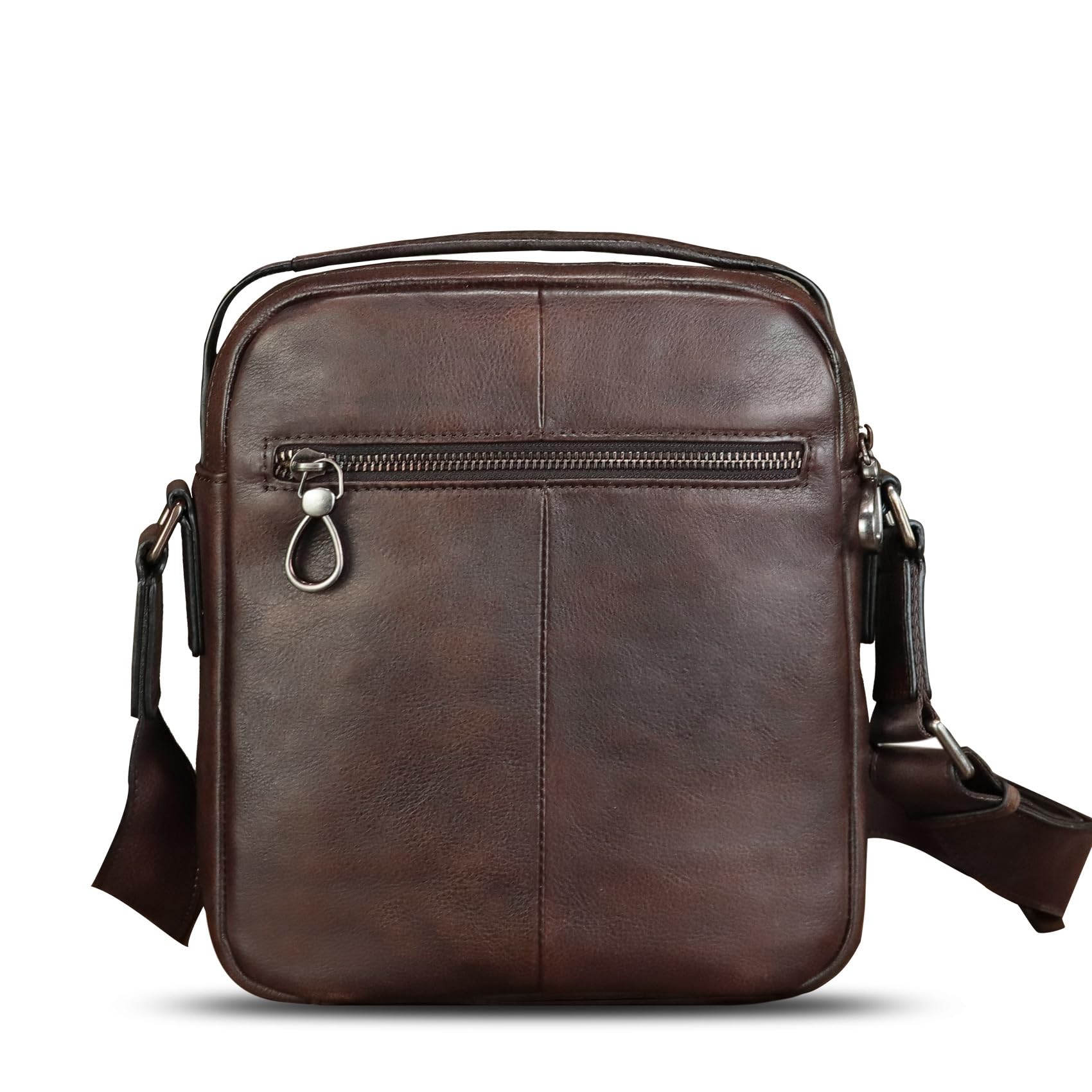 IVTG Genuine Leather Messenger Bag for Men - Stylish Crossbody Shoulder Bag with Adjustable Strap | Perfect for Work, Travel & Everyday Use