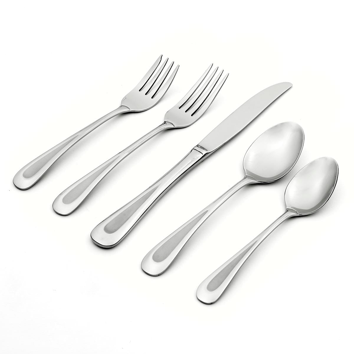 45-Piece Satin Sand Dune Flatware Set - Stainless Steel Silverware for Dinner Parties, Weddings & Everyday Use