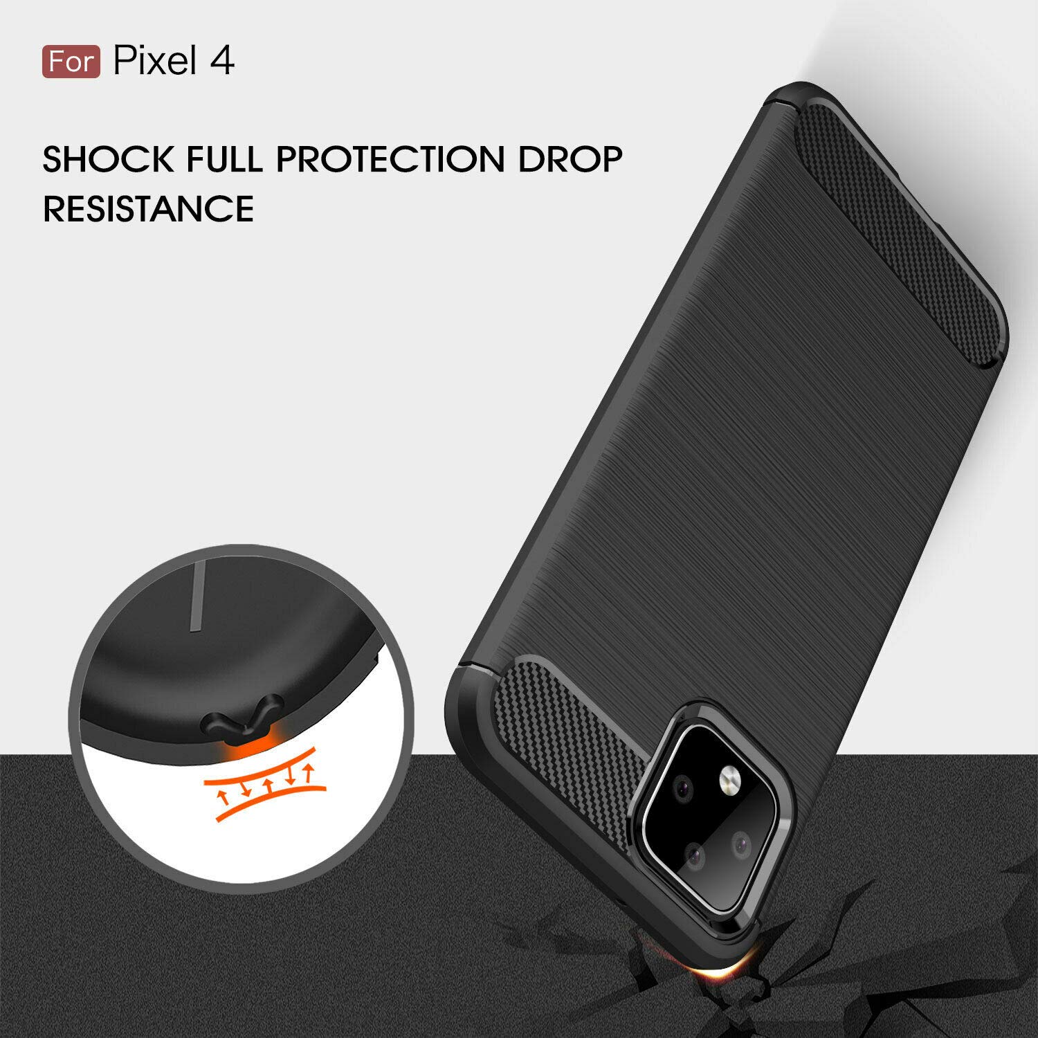 Shockproof Case for Google Pixel 4 - Heavy Duty Armor Cover for Outdoor & Travel