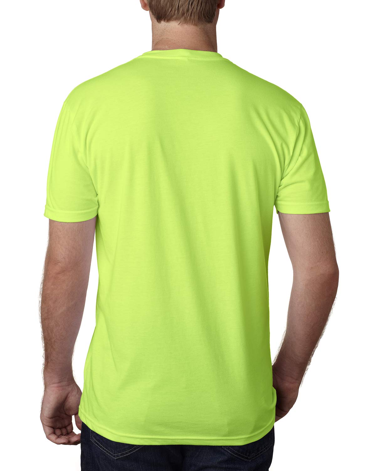 Next Level 6210 Men's CVC Tee - Soft Cotton Blend T-Shirt in Neon Heather Green - Perfect for Gym, Casual Wear & Everyday Comfort