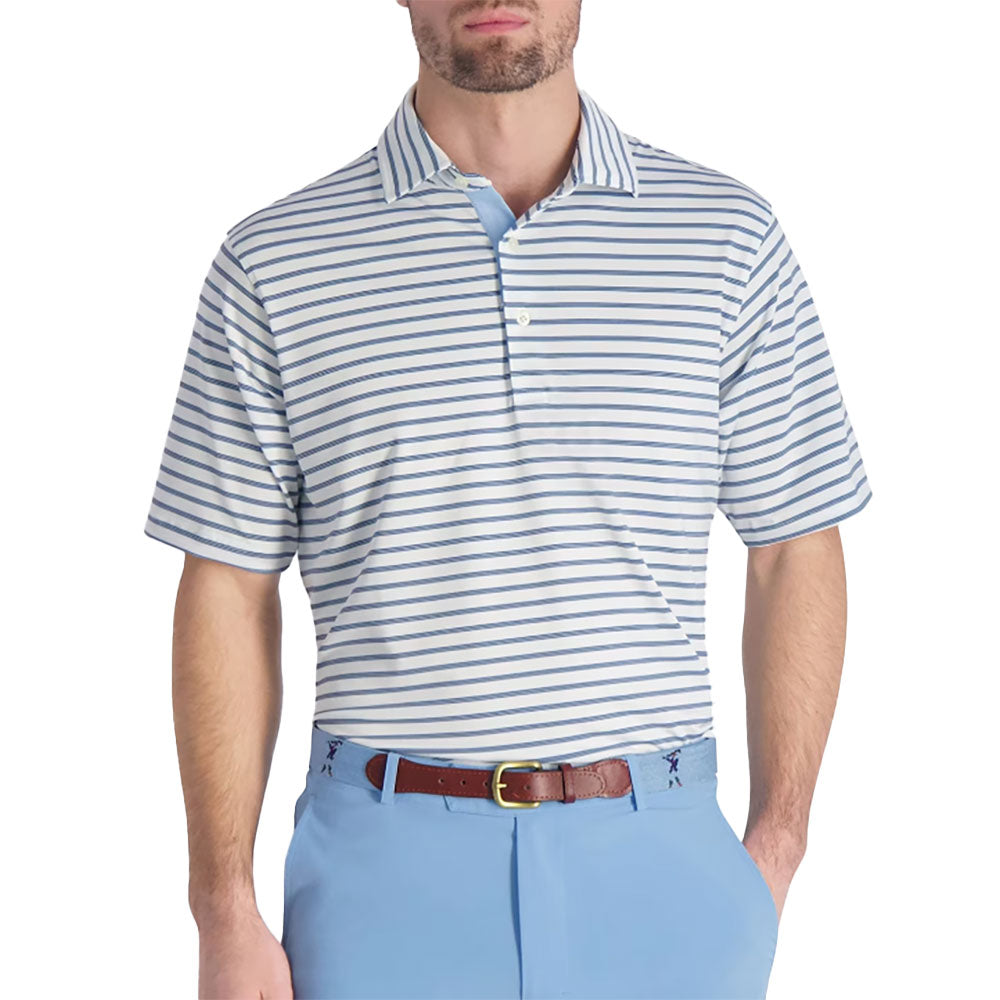 Fairway & Greene Daniel Stripe Men's Golf Polo Shirt - Moisture Wicking & UV Protection - Perfect for Golf Courses & Casual Wear