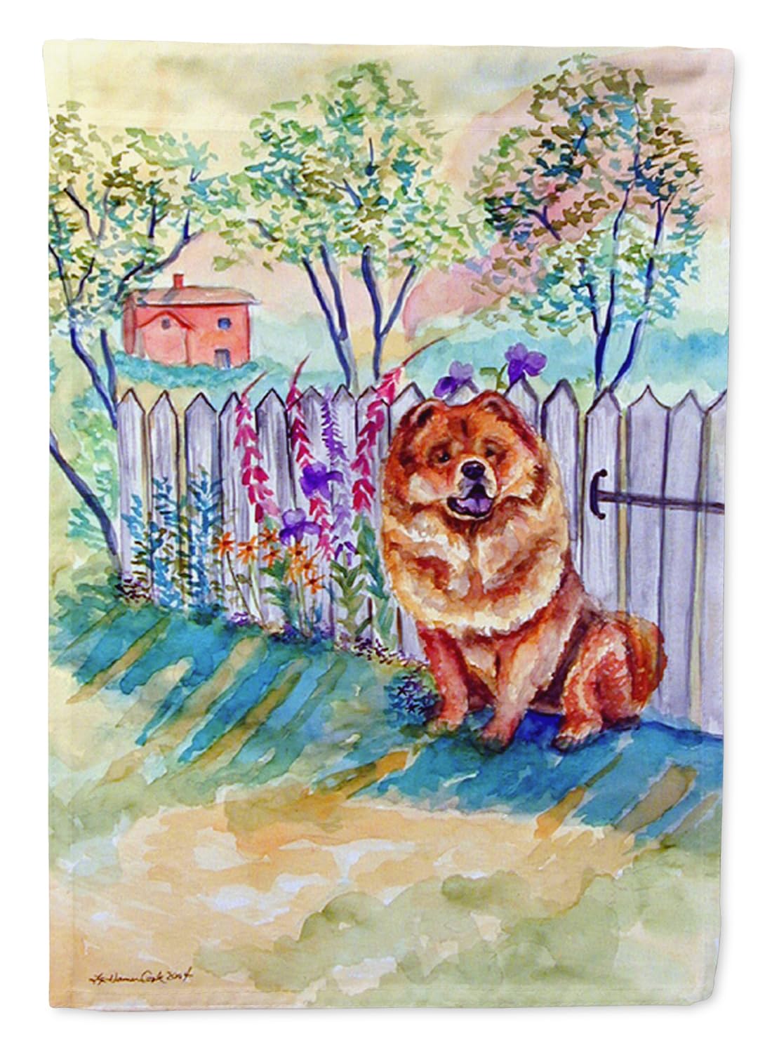 Caroline's Treasures 7210GF Chow Chow Garden Flag - Colorful Outdoor Decorative Yard Banner for Mailbox, Patio, Flower Beds & Lawn Decor | Weather-Resistant Garden Size Flag for Home & Garden Decorations
