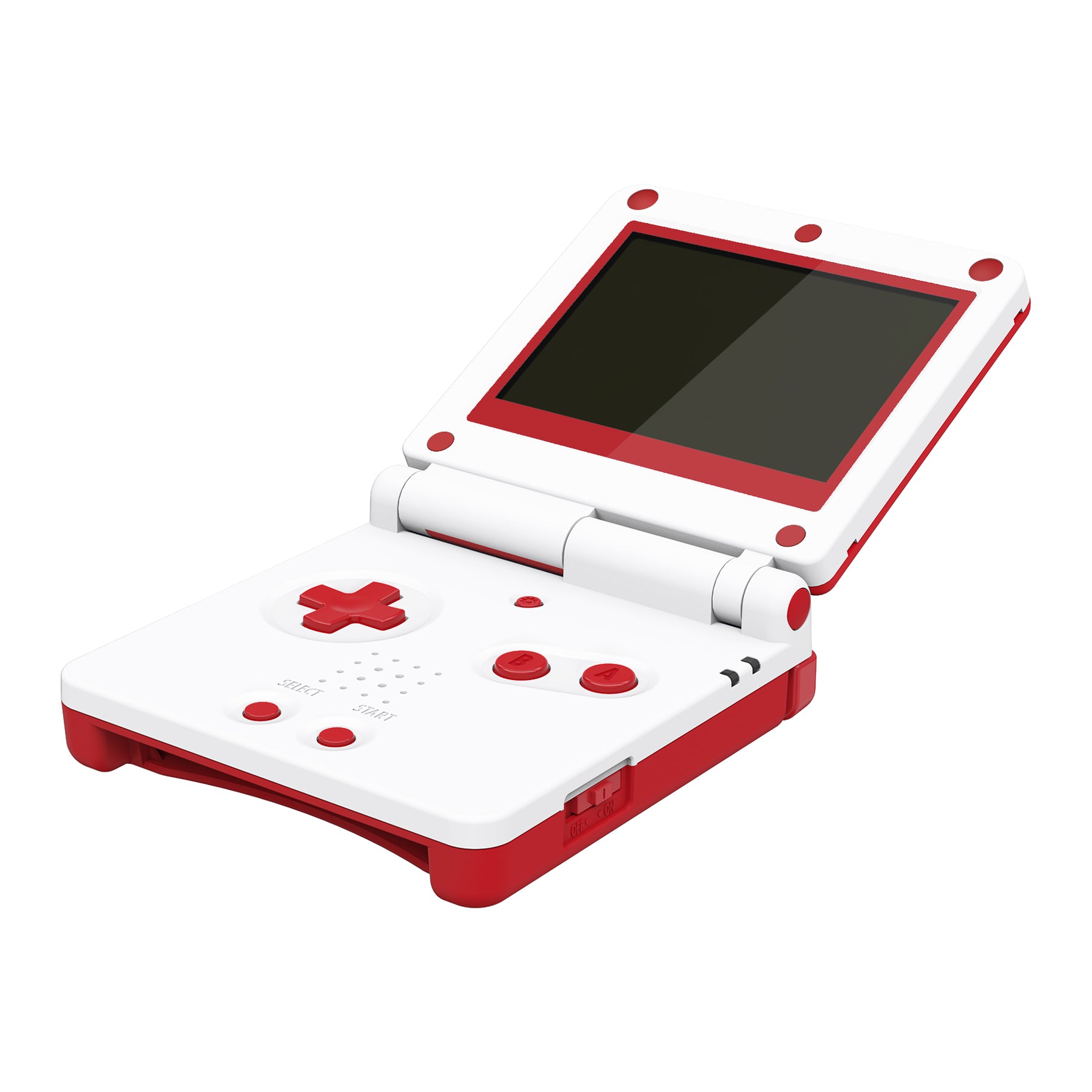 eXtremeRate IPS Ready Upgraded Passion Red & White Custom Replacement Housing Shell for Gameboy Advance SP GBA SP - Compatible with Both IPS & Standard LCD Screens - Perfect for Gaming Enthusiasts & Retro Console Modding - Console & Screen NOT Included ASPP3006