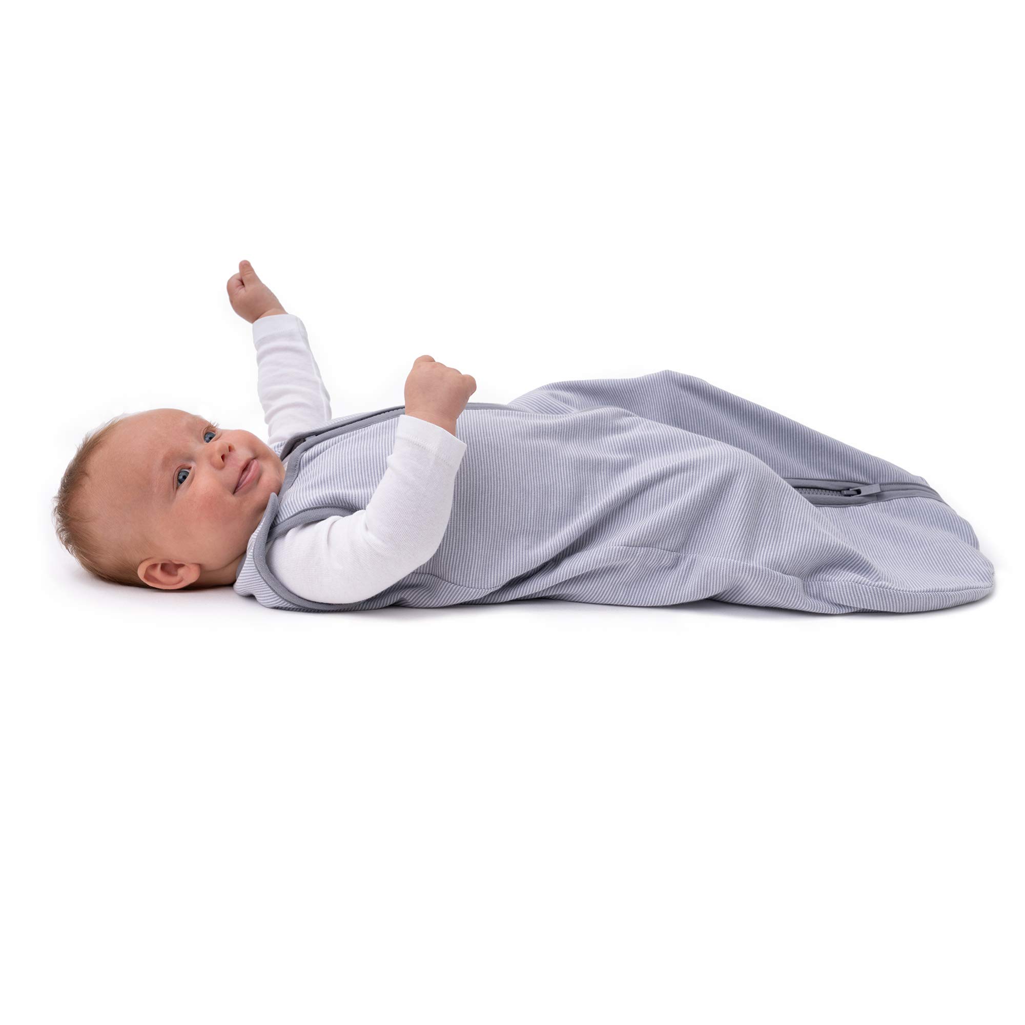 **DeeDee Baby Wearable Blanket - Soft & Safe Sleeping Sack for Infants & Toddlers (18-36 Months) | Lightweight Sleep Nest for Cozy Nights | Gray Stripes Design | Perfect for Nursery, Travel & Daycare**
