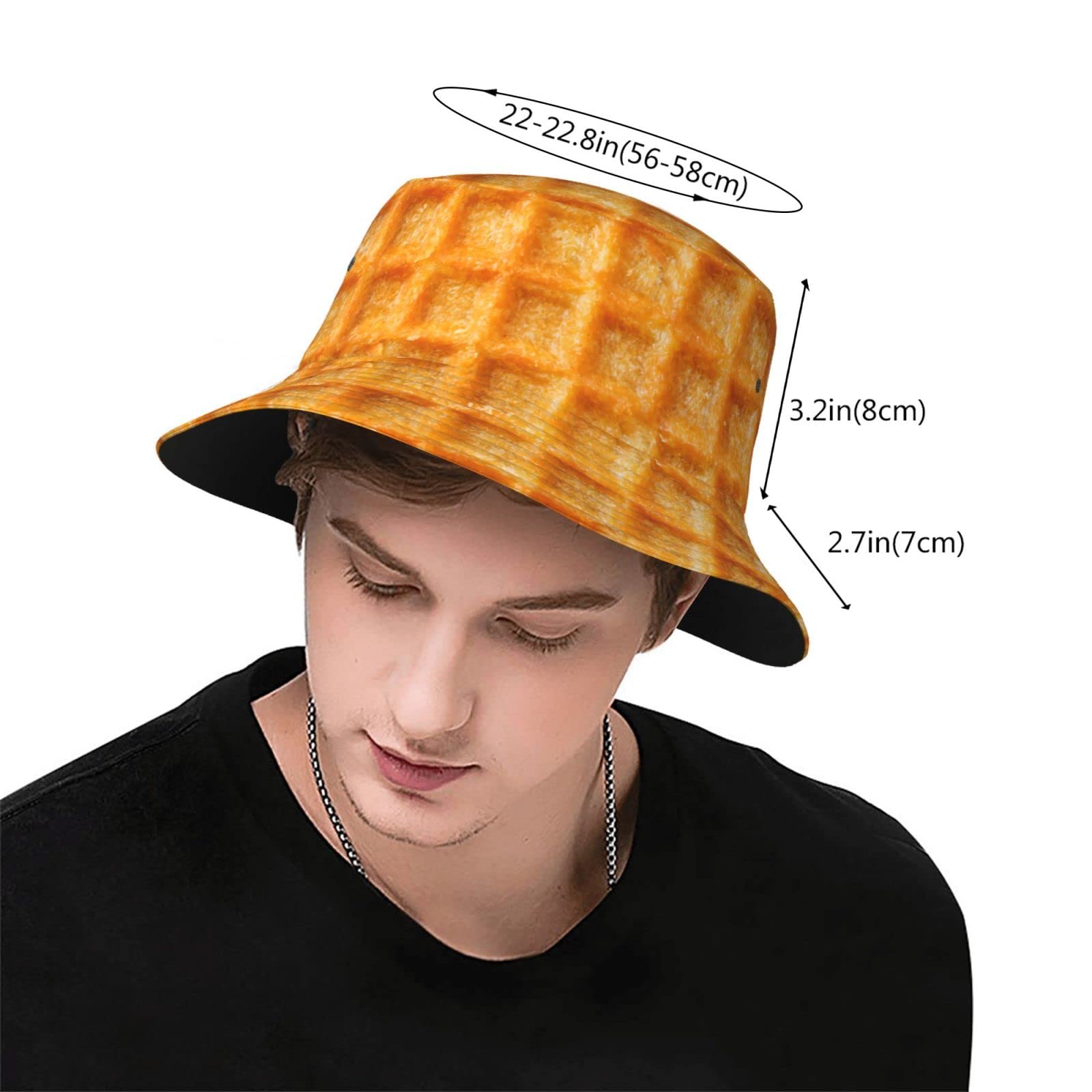 Funny Food Pattern Bucket Hat for Women & Men - Summer Fisherman Cap, Packable Sun Hat for Beach, Travel & Outdoor Activities - Trendy Unisex Hat for Adults & Teens
