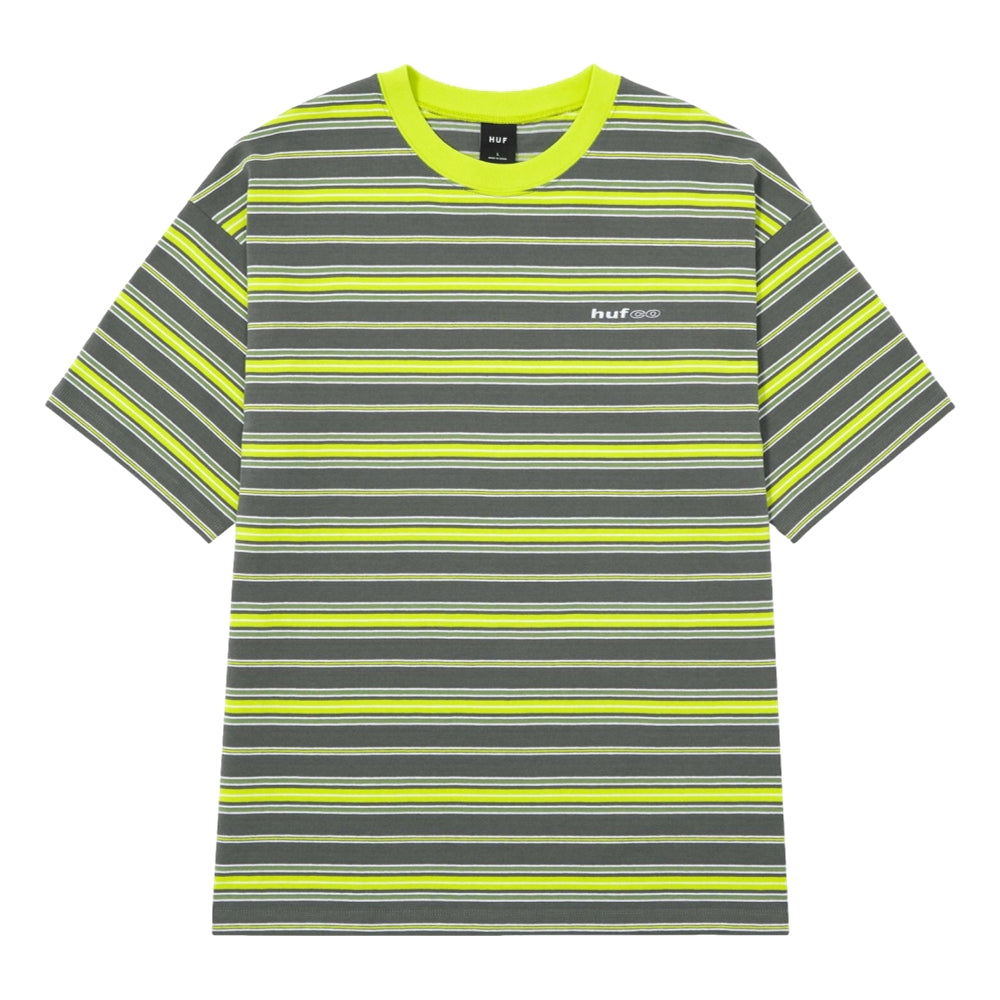 HUF JP HUF CO STRIPE Short Sleeve Crewneck T-Shirt - Green | Streetwear Fashion for Men & Women | Perfect for Casual Wear, Skateboarding & Urban Style