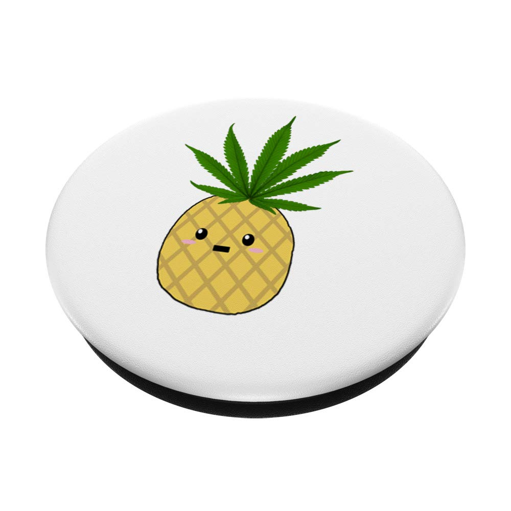 PopSockets Swappable PopGrip with Marijuana Leaf & Pineapple Weed Design - Cannabis Pot Cell Phone Grip for Stylish & Secure Mobile Use