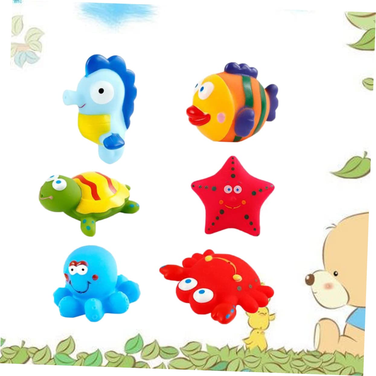 HEMOTON 18-Piece Ocean Animal Bath Toys Set - Colorful Sea Creature Bathtub Toys for Kids, Water Play & Sensory Development - Perfect for Toddler Bath Time, Pool Party & Learning Fun