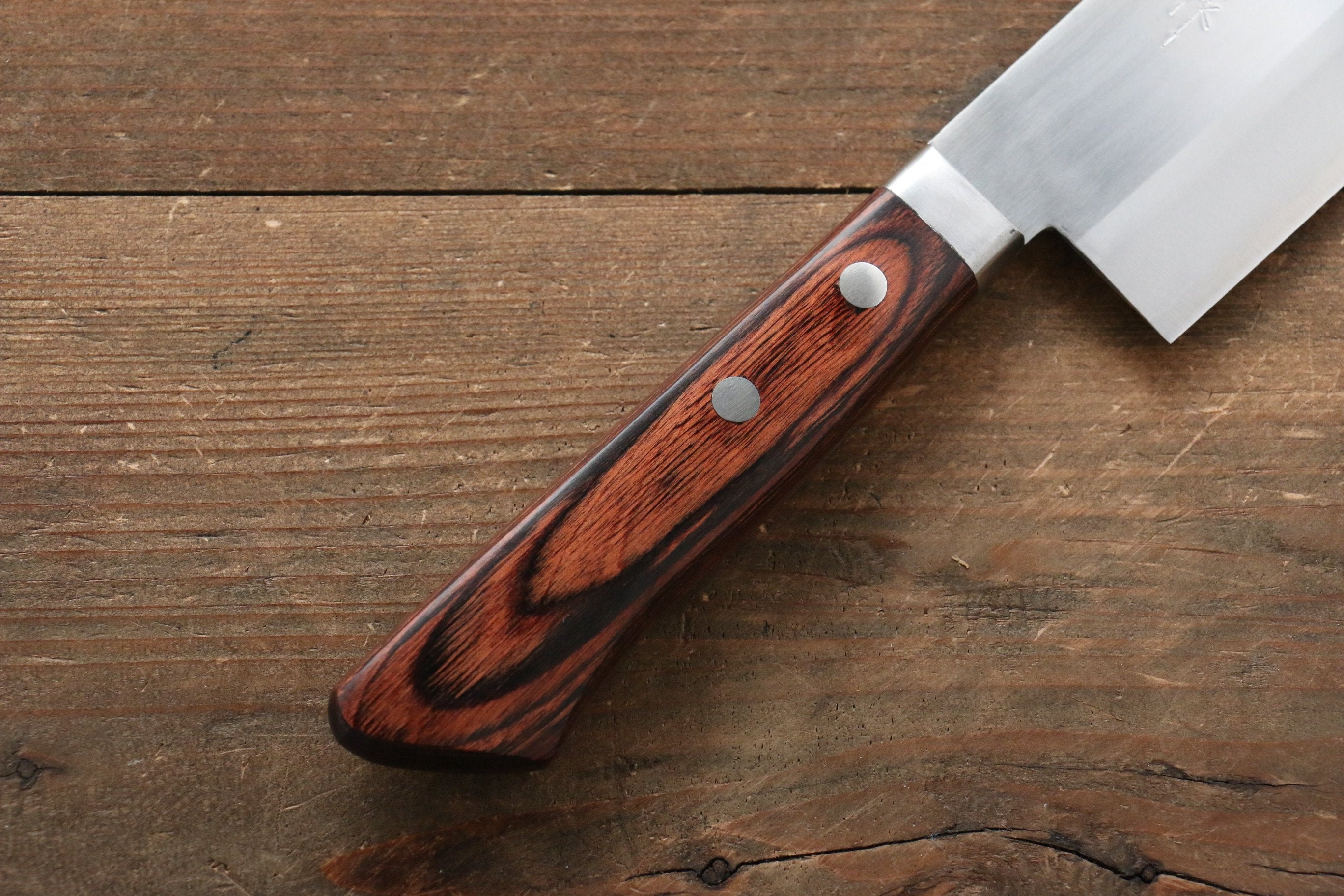 Premium Kunihira VG1 Migaki Finished Usuba 165mm Japanese Kitchen Knife with Mahogany Handle - Professional Chef Knife for Sushi, Vegetables & Precision Cutting