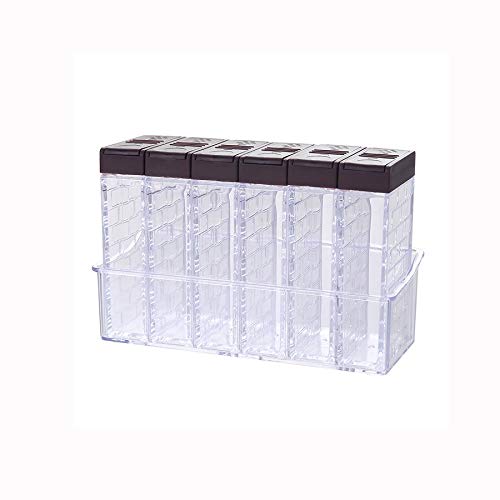 Premium Transparent PP Spice Rack Organizer - 12-Piece Kitchen Seasoning Storage Box Set for Salt, Pepper & Spices | Space-Saving Countertop Organizer for Cooking & Baking