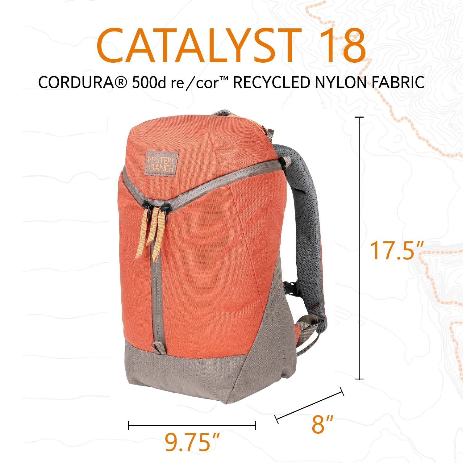 Mystery Ranch Catalyst 18L Travel Backpack with Tech Pocket - Lightweight Daypack for Commuting, Hiking & Business Travel - Durable Laptop Backpack for Men & Women (Paprika)