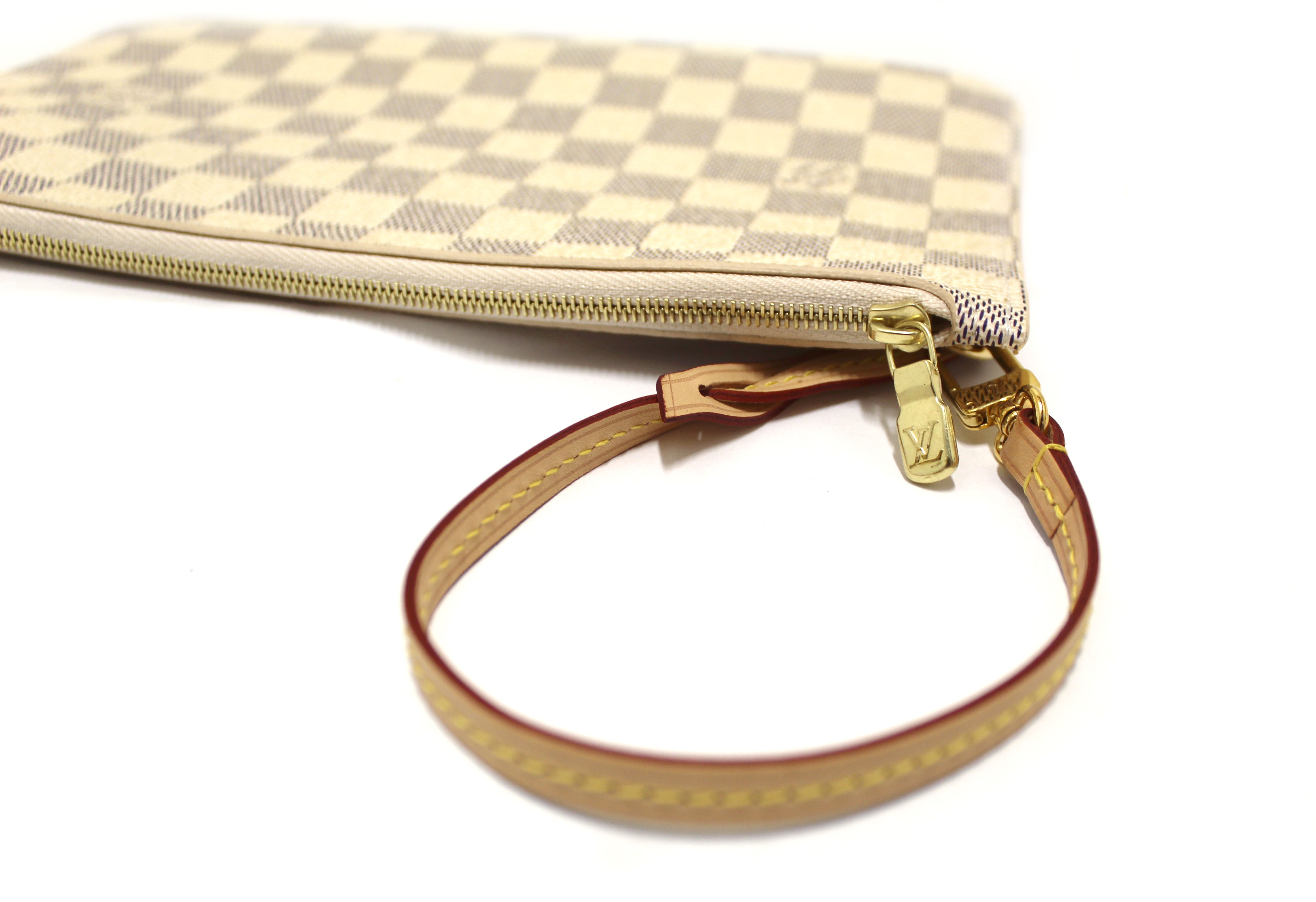 Authentic Louis Vuitton Damier Azur Neverfull MM Tote Shoulder Bag - Luxury Designer Handbag for Women, Perfect for Work, Travel & Shopping