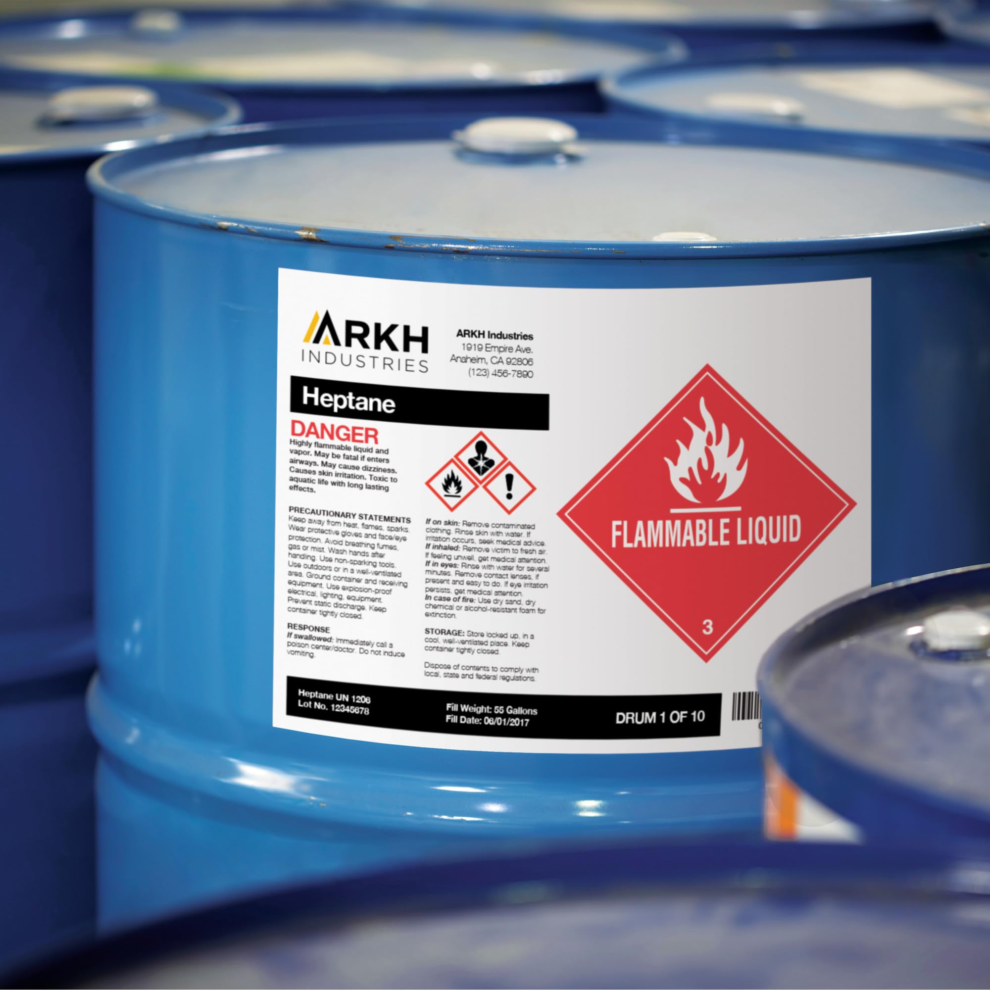 Avery UltraDuty GHS Chemical Labels for Laser Printers - Waterproof & UV Resistant - 8.5 x 11 Inches - 50 Pack (60501) - Ideal for Chemical Containers, Safety Compliance & Hazardous Material Labeling