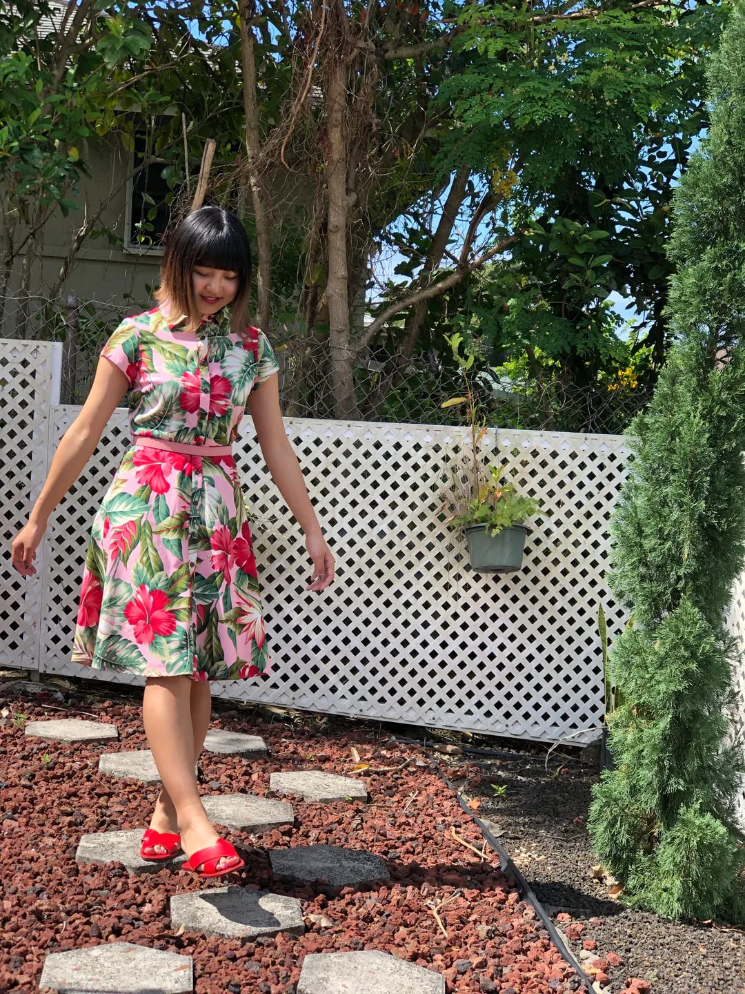 Royal Hawaiian Aloha Shirt Dress for Women - Floral Print Summer Beach Dress - Perfect for Vacation, Luau Party & Tropical Getaway