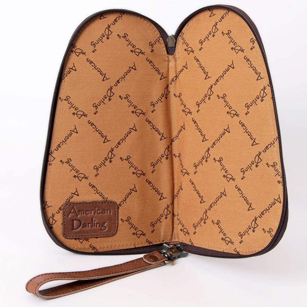 American Darling Hand Tooled Genuine Leather Women's Western Handbag Purse - Stylish Cowgirl Crossbody Bag for Rodeo, Country Music Festivals & Everyday Use