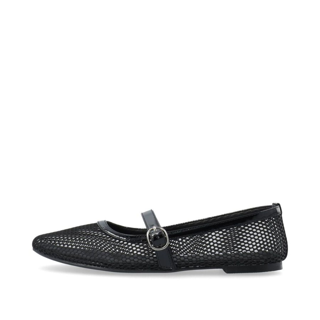 Bialilja Mary Jane Mesh Shoes for Women - Comfortable & Breathable Black Flats - Perfect for Work, Casual Wear & Dancing