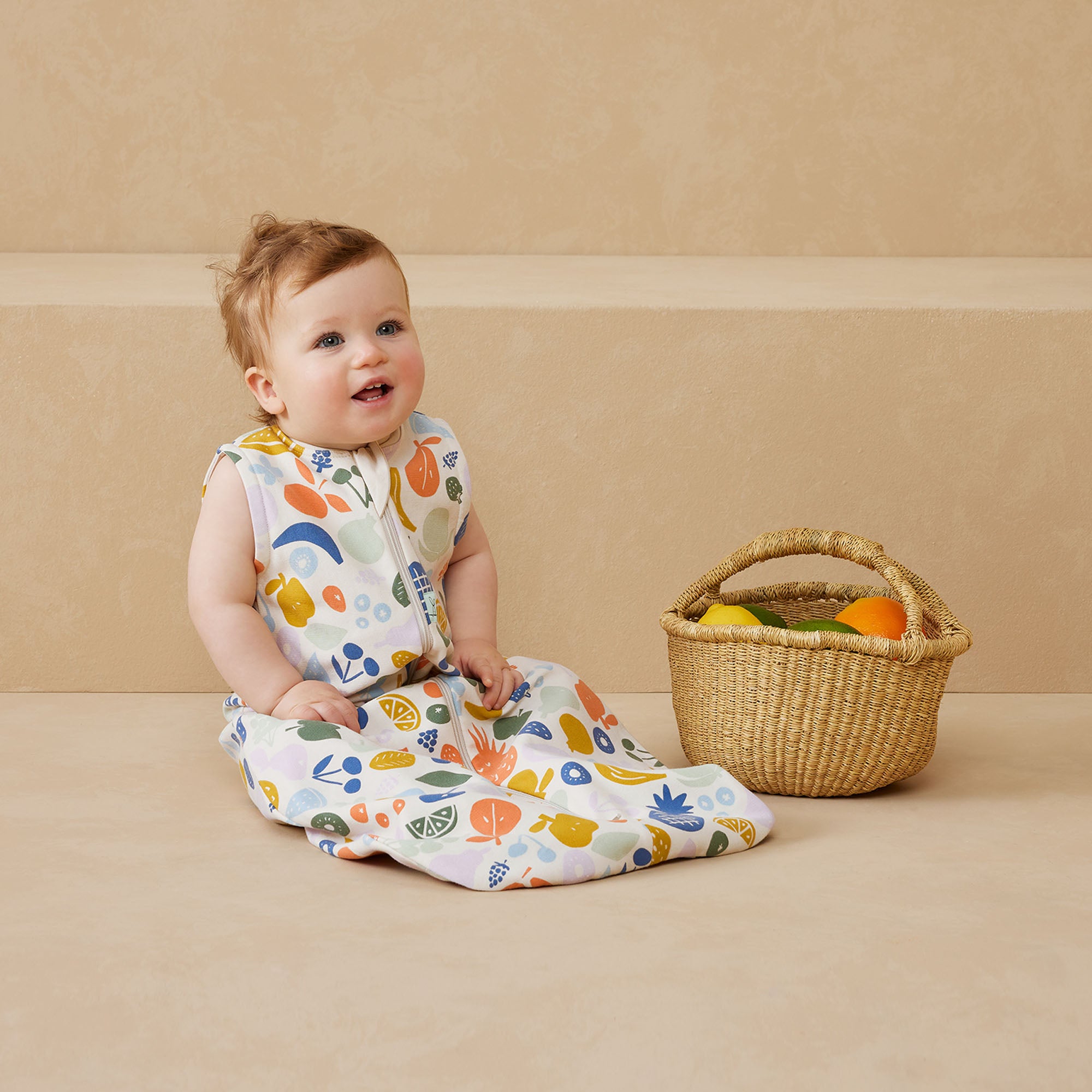 ErgoPouch 0.2 TOG Baby Sleeping Bag - Lightweight & Breathable for Newborns & Infants - Perfect for Nursery, Daycare & Travel - Fruit Salad Design