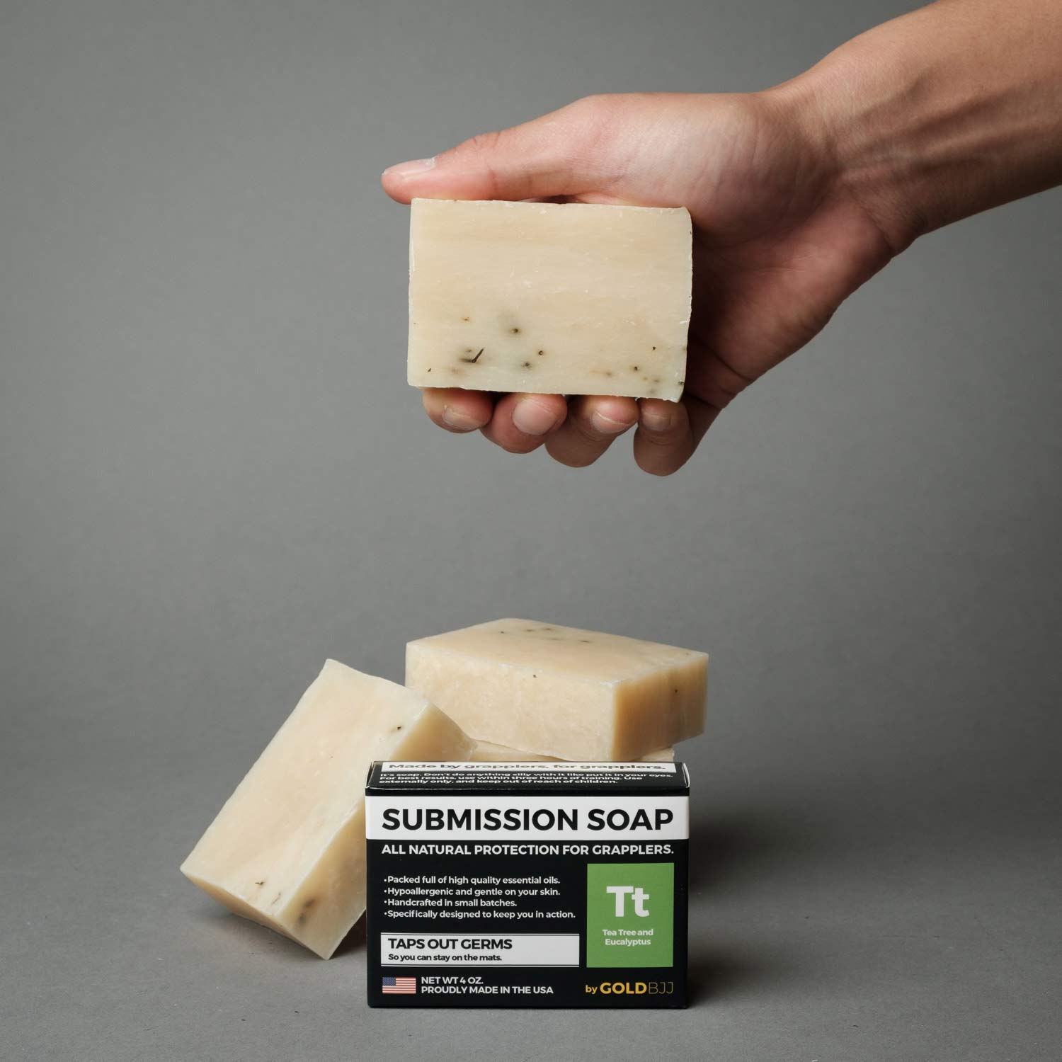 Premium Gold BJJ Jiu Jitsu Soap & Body Wipes Bundle - Antibacterial & Odor Control for Grapplers - Post-Training Hygiene for MMA, Brazilian Jiu-Jitsu & Combat Sports Athletes