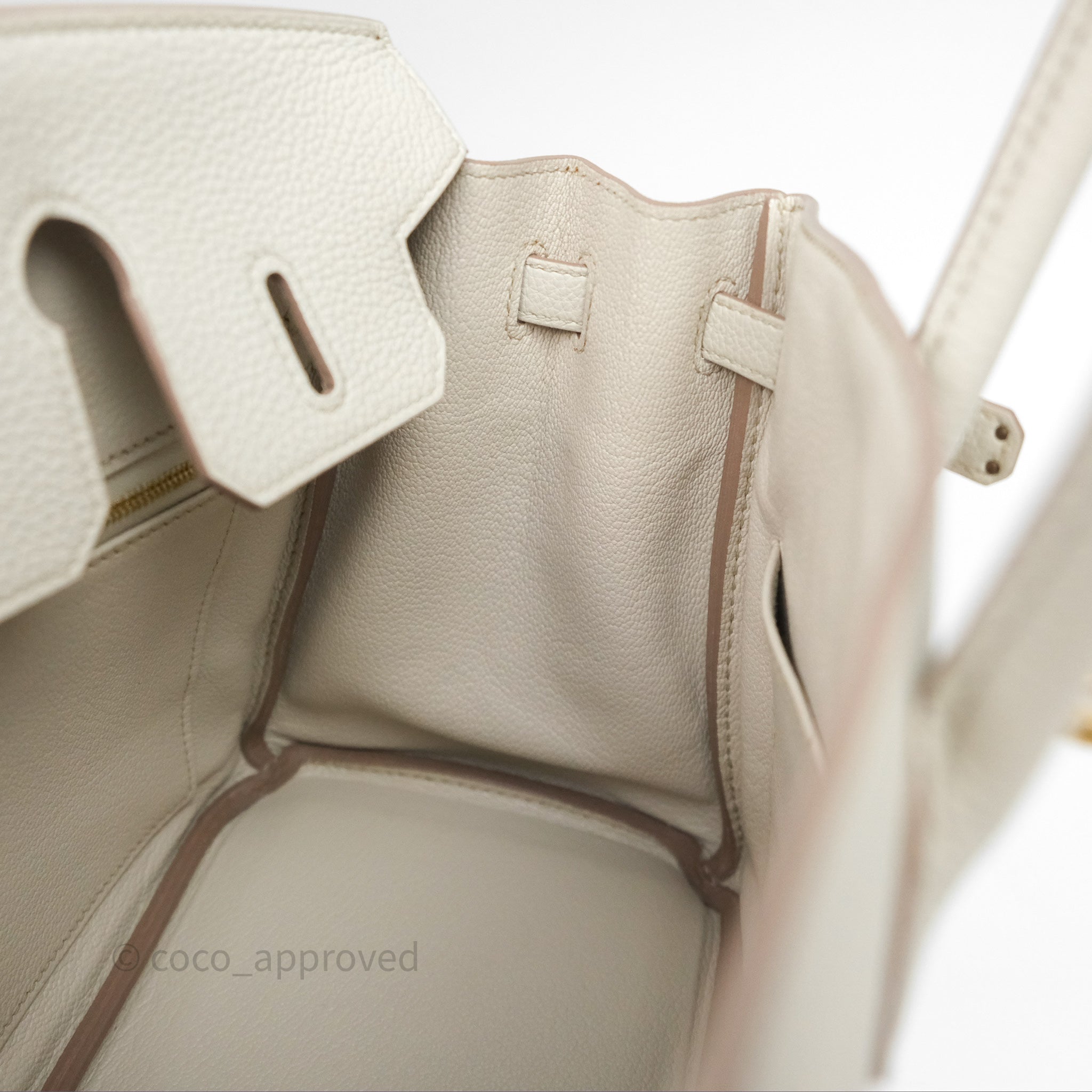 Authentic Hermès Birkin 25 Retourne Bag in Beton Togo Leather with Gold Hardware - Luxury Handbag for Women, Perfect for Office, Parties & Special Occasions