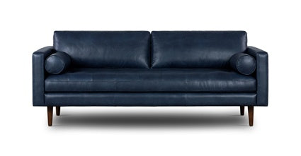 Premium Napa Leather Sofa - Modern Luxury Living Room Furniture for Home & Office - Perfect for Relaxing, Entertaining & Stylish Decor