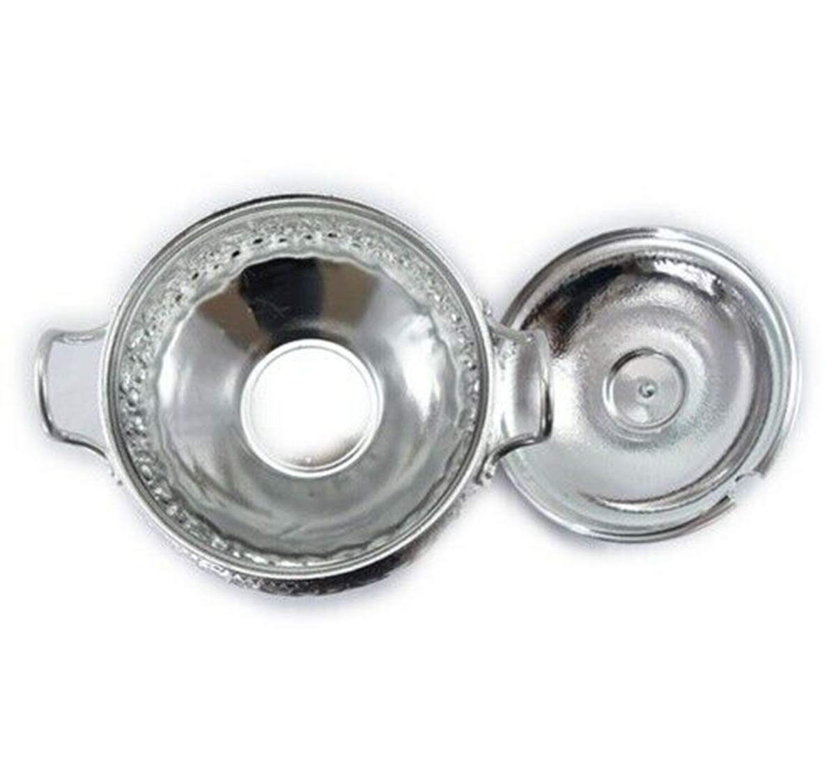 Vintage Aluminum Thai Curry Bowl with Ladle - Traditional Temple Serving Pot for Rice, Soup & Curry - Perfect for Asian Cuisine, Home Dining & Restaurant Use