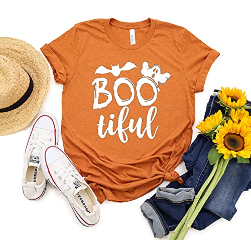 Boo-tiful Halloween Shirts for Women, Kids, Toddlers & Babies - First Halloween Outfit for Girls & Boys - Funny Cute Halloween T-Shirts for Trick or Treating, Costume Parties & Family Photos