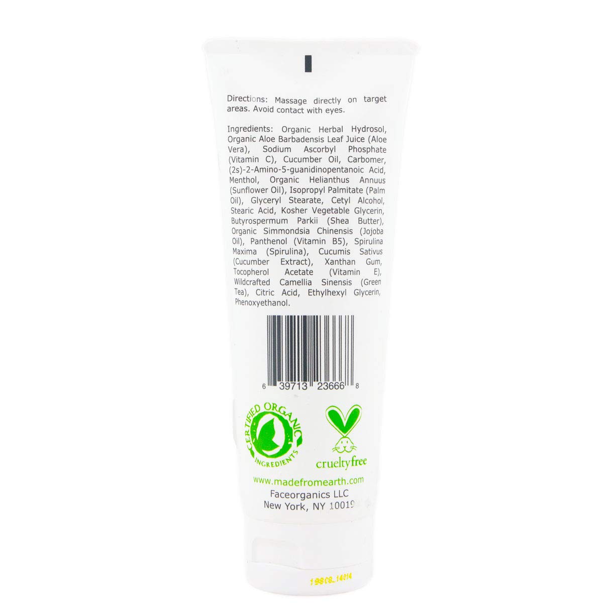 Organic Cucumber Cooling Gel with Vitamin C & Aloe Vera - Hydrating Face Mask for Sunburn Relief & Skin Soothing - Perfect for Post-Workout, Spa Days & Summer Skincare