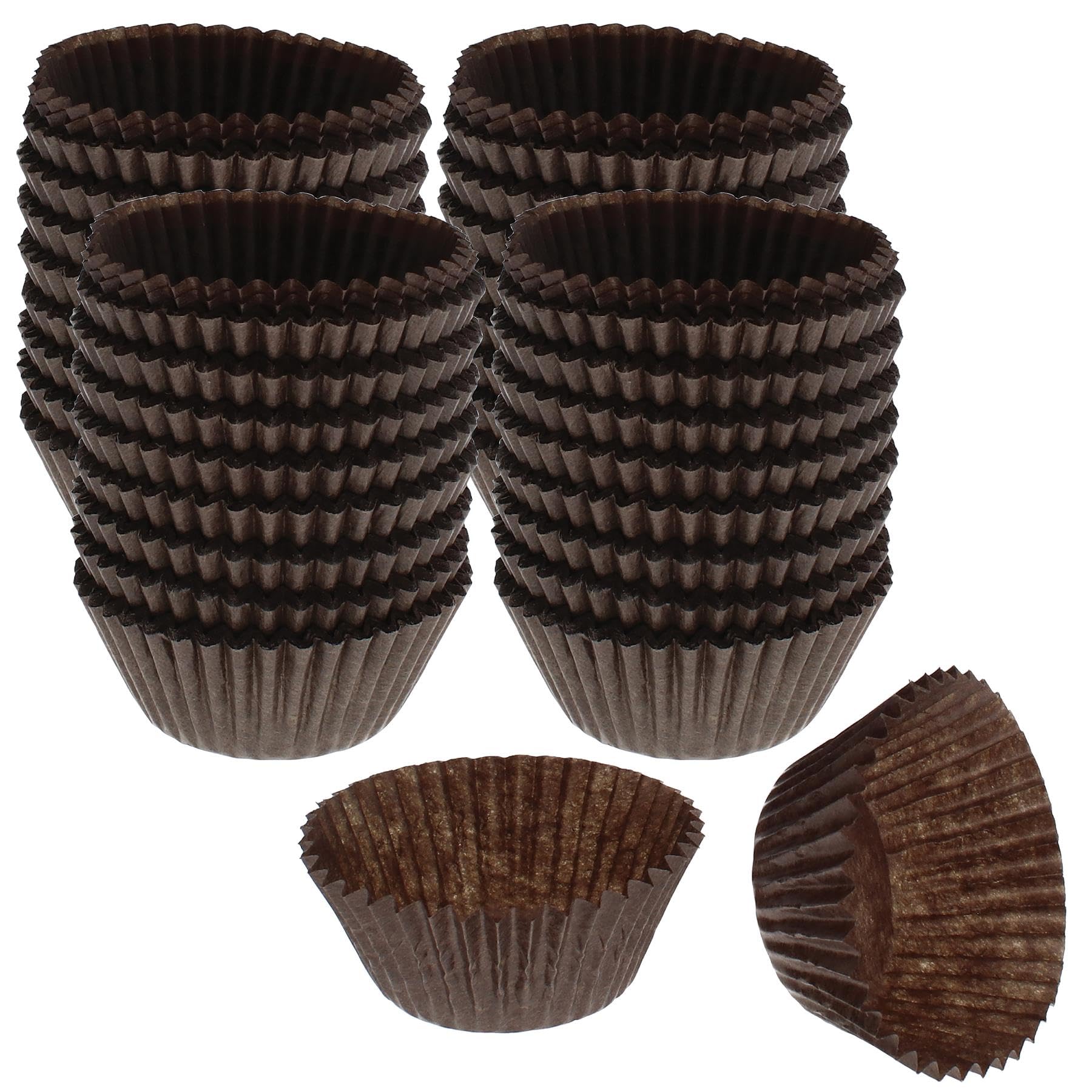 Cybrtrayd 1000-Pack No.6 Brown Glassine Candy Cups - Perfect for Chocolate, Candy, Baking & Party Favors