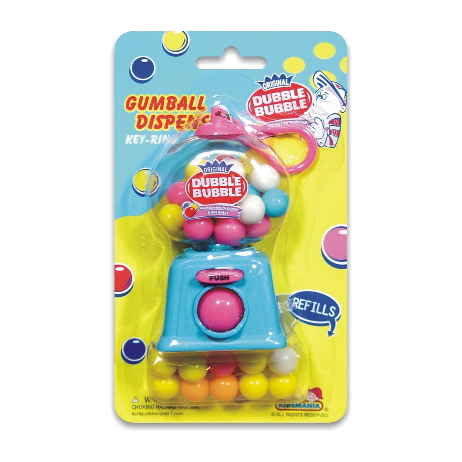 Dubble Bubble Bubble Gum Keyring - 12 Count Box | Fun Party Favors, Stocking Stuffers & Gifts for Kids