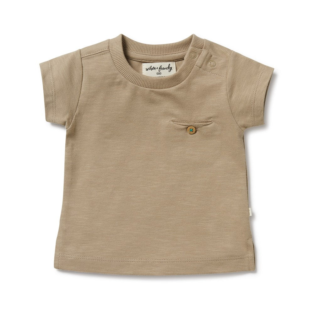Organic Cotton Pocket T-Shirt for Men - Soft & Breathable Driftwood Tee - Perfect for Casual Wear, Outdoor Adventures & Travel