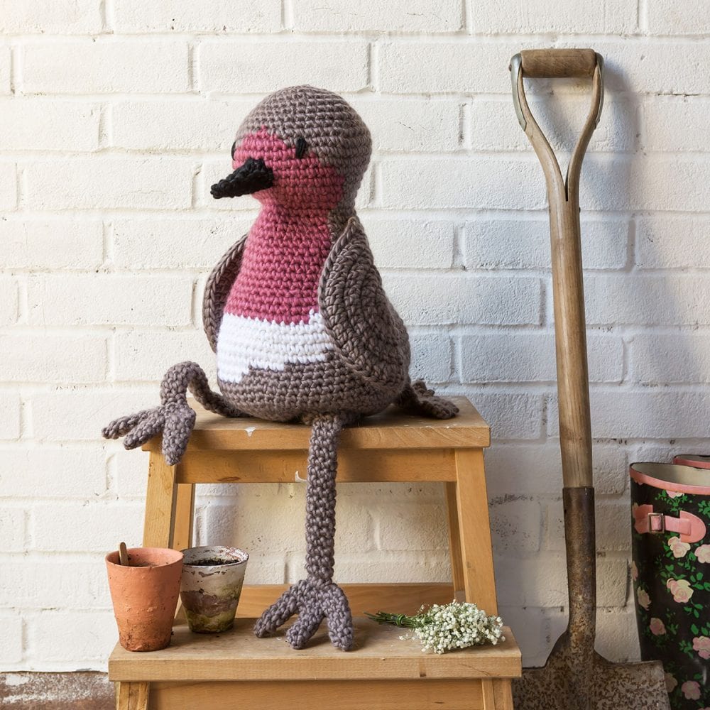 Riley the Giant Robin Crochet Kit - Complete DIY Amigurumi Crochet Set with Yarn, Hook & Instructions | Perfect for Beginners, Home Decor & Gift Giving