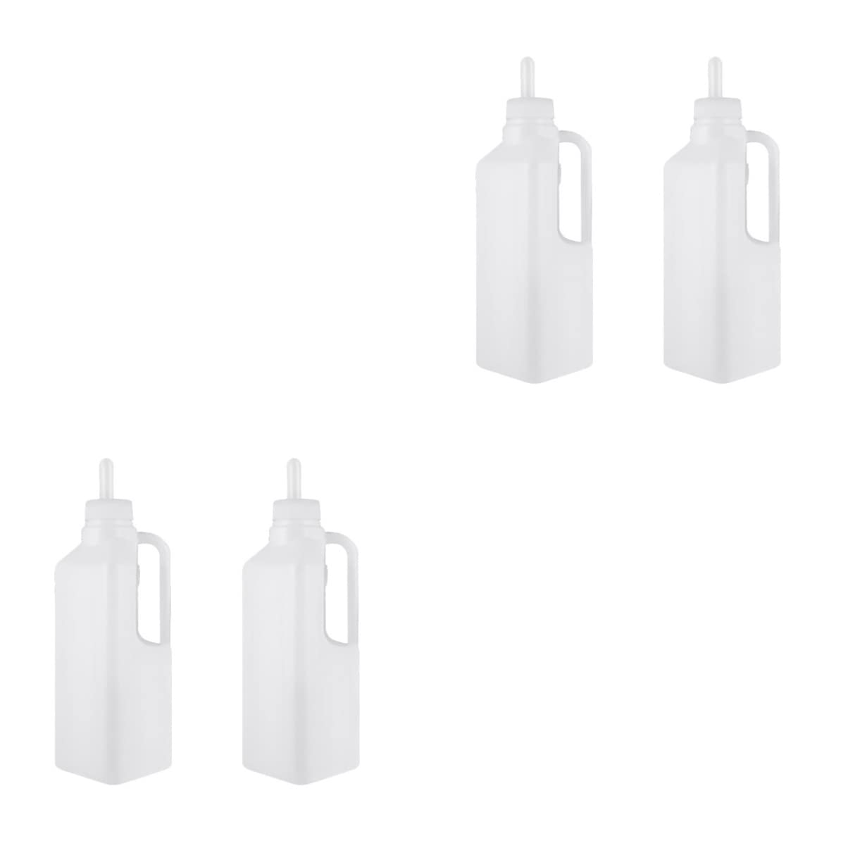 Yardwe 4-Pack Baby Bottles for Lambs & Calves - Plastic Milk & Water Feeding Bottles with Nipple - Ideal for Newborn Farm Animals, Sheep, Goats, and Pets - Perfect for Farm, Ranch, and Homestead Use