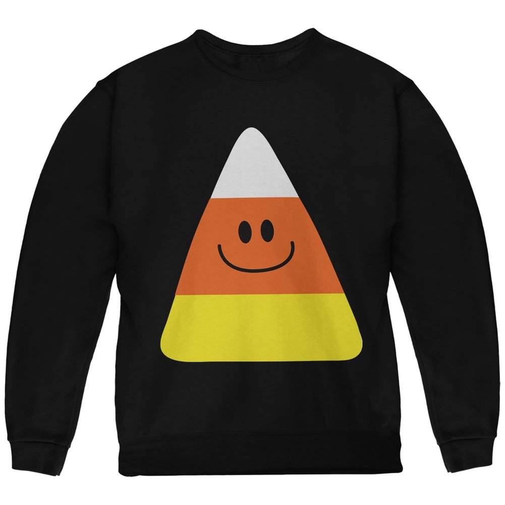 Old Glory Halloween Candy Corn Costume Black Youth Sweatshirt - Youth X-Large | Cute Halloween Outfit for Kids & Teens | Trick-or-Treating, Costume Parties & Fall Festivals