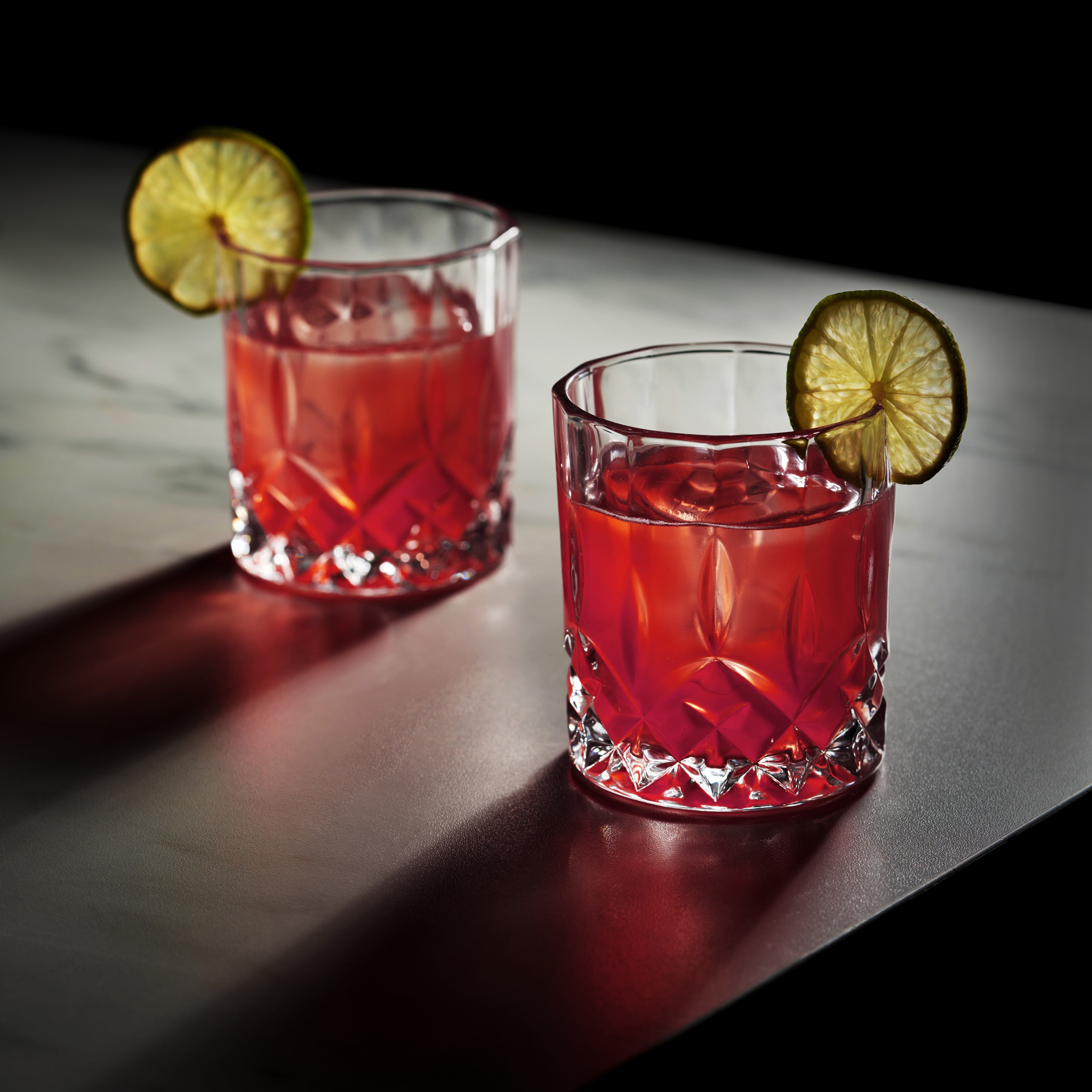 Premium Admiral Crystal Tumblers Set of 2 - 16oz Elegant Glass Drinking Cups for Wine, Cocktails & Iced Coffee - Perfect for Home Bar, Dinner Parties & Gifts
