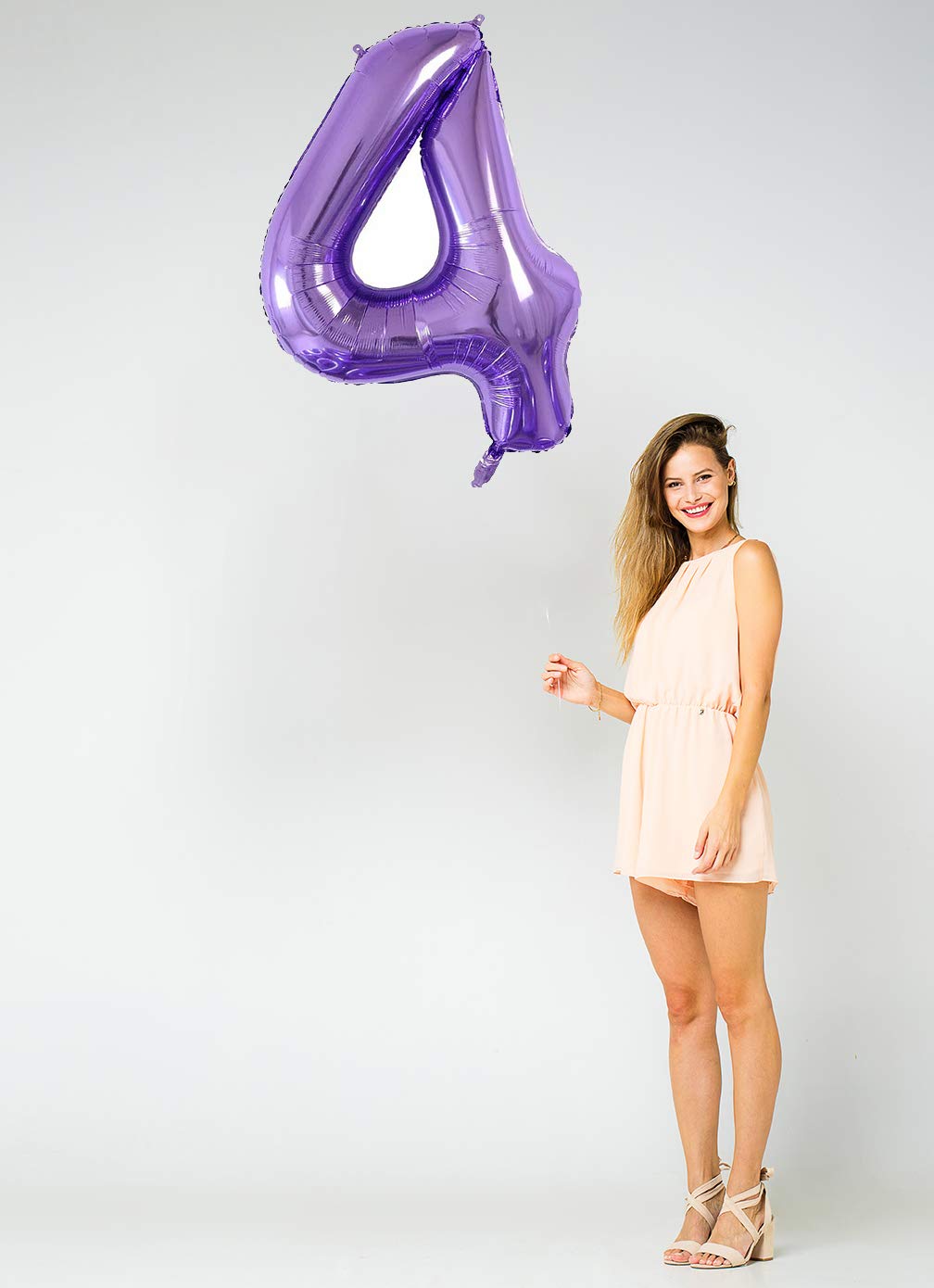 40 Inch Purple Jumbo Digital 4 Foil Mylar Balloons - Giant Birthday Party Decorations for Weddings, Bridal Showers, Anniversaries & Photo Shoots - Perfect for Backdrops, Cake Tables & Event Centerpieces