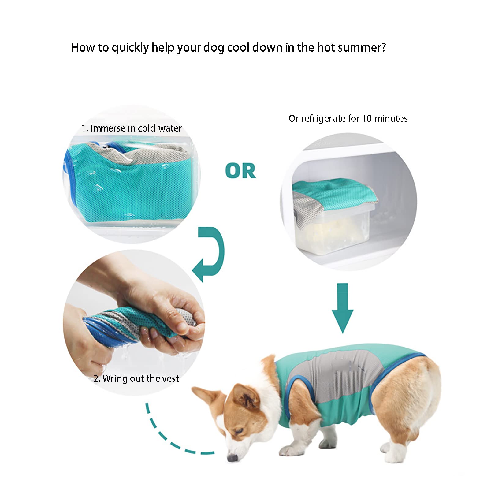Dog Cooling Vest for Large, Medium & Small Dogs - Breathable & Instant Cooling Vest for Pet Walking, Hunting, Training & Outdoor Activities | Perfect for Summer, Hiking & Hot Weather