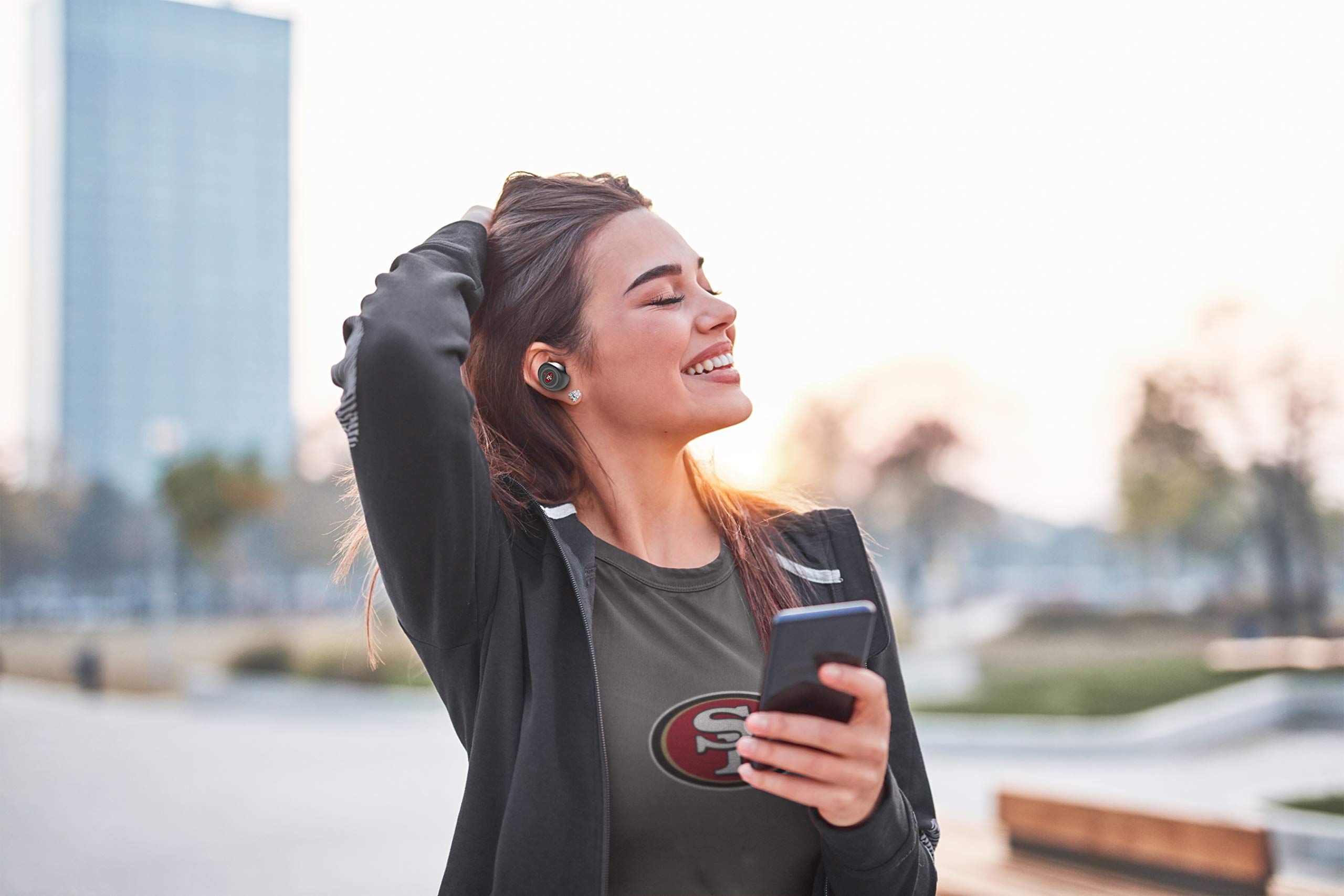 SOAR NFL True Wireless Earbuds - Bluetooth 5.0 Headphones with Noise Cancelling, 30H Playtime, IPX7 Waterproof - Perfect for Sports, Workouts & Gaming