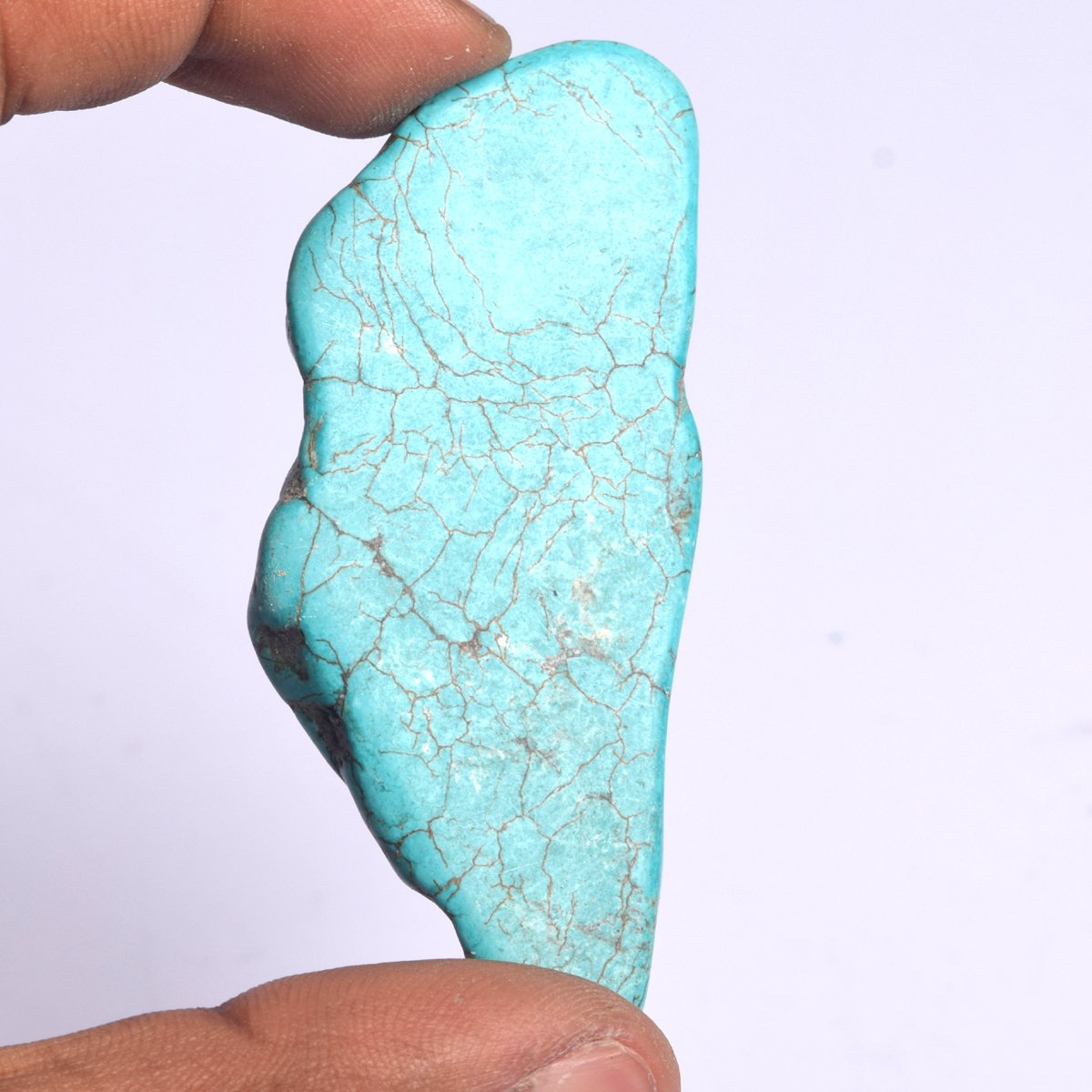 GEMHUB Natural Blue Turquoise Slab 132.00 Ct - A Grade Rough Healing Crystal Gemstone BR-669 for Jewelry Making, Meditation & Energy Healing