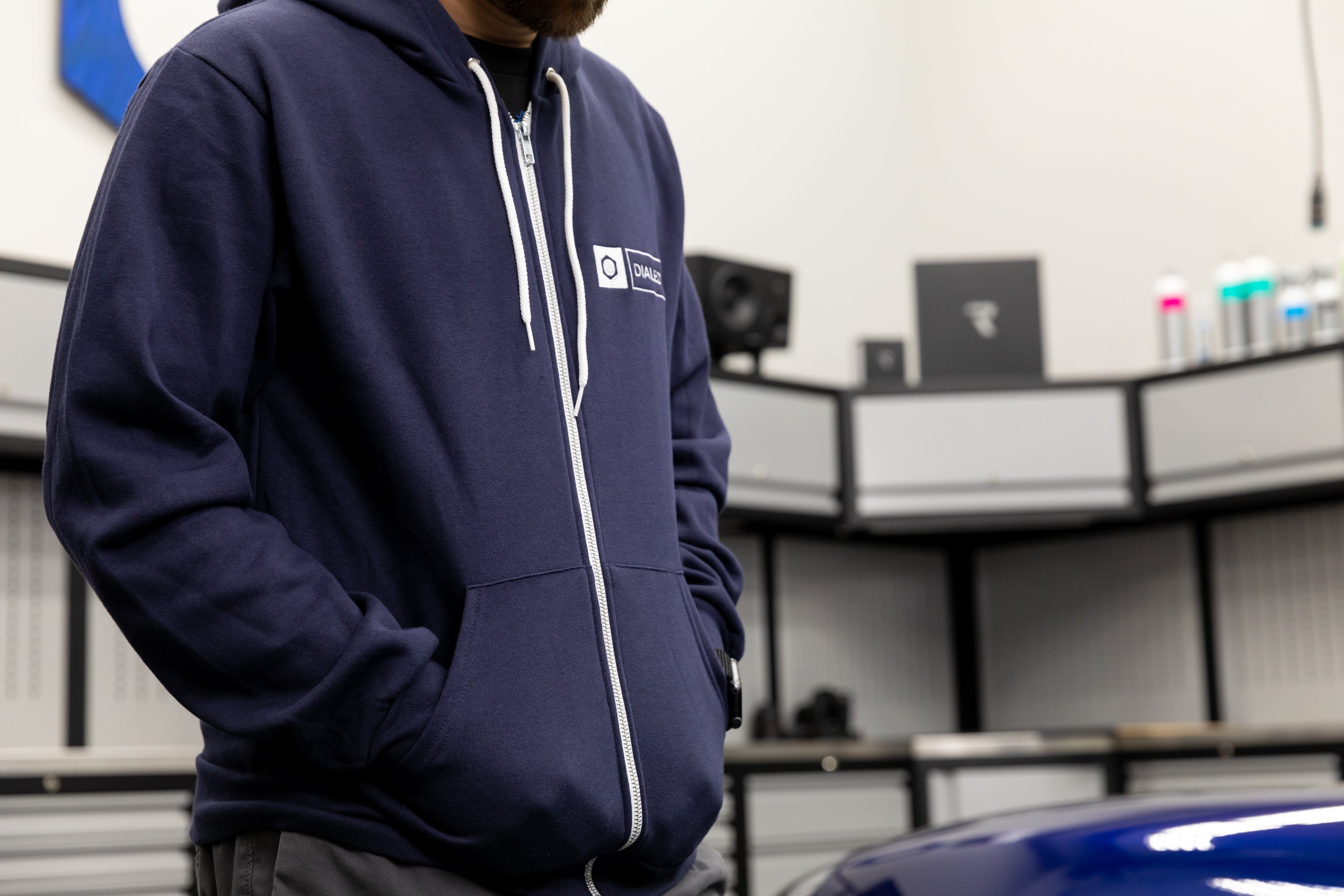 Dialed In Zip Up Hoodie for Men & Women | Comfortable Fleece Pullover with Front Pockets | Perfect for Gym, Running & Casual Wear
