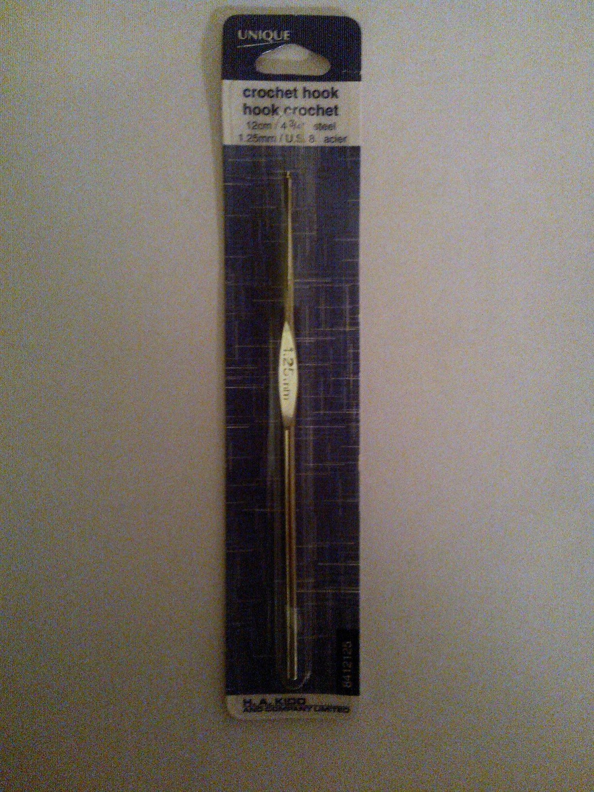 1.25mm Unique Steel Crochet Hook - Size 8 (US/Canada) - Perfect for Fine Yarn Projects, Amigurumi & Lace Crocheting