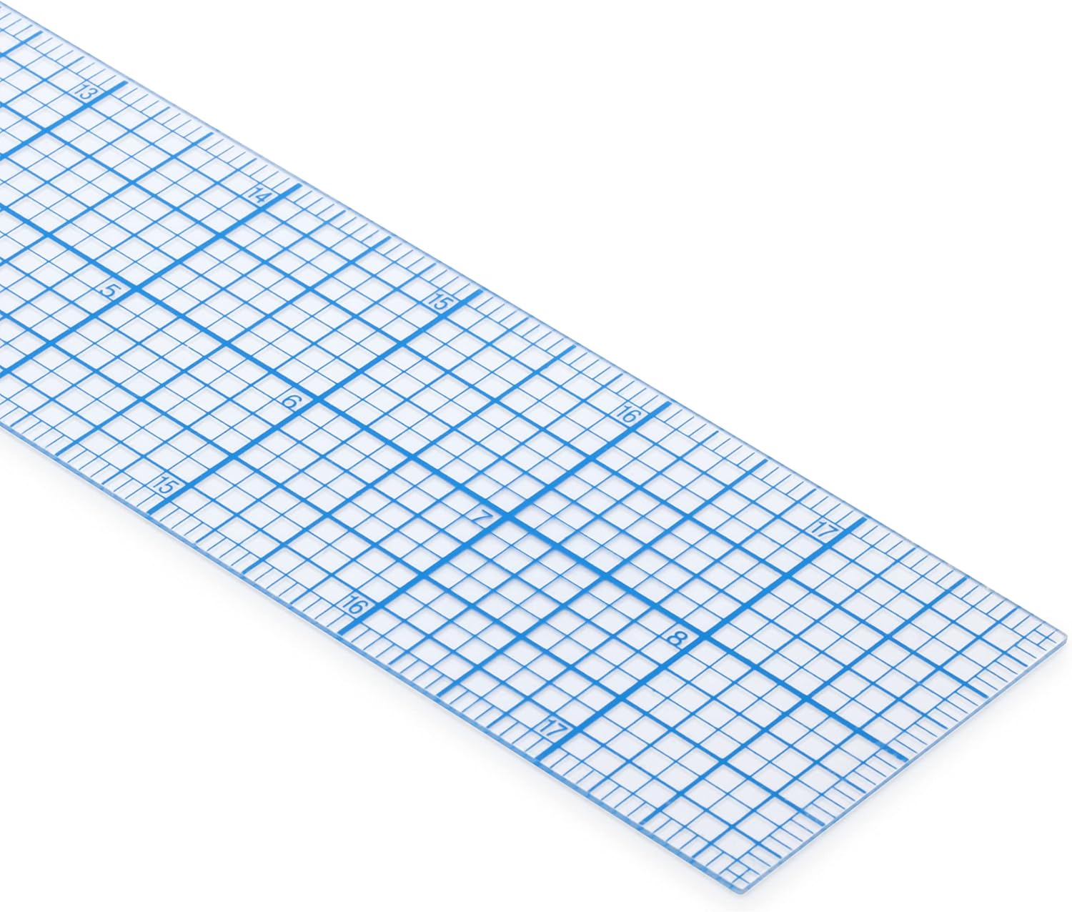 DRITZ Quilter's See Thru Drafting Ruler - 12 Inch Transparent Sewing Ruler for Precise Quilting, Patchwork & Crafting | Perfect for DIY Projects, Fabric Measuring & Design Planning