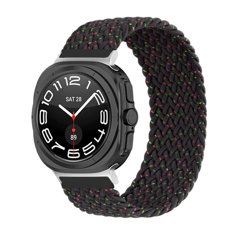 Stretchy Braided Solo Loop Bands for Samsung Galaxy Watch Ultra - Comfortable, Durable & Stylish for Workouts, Running & Everyday Wear
