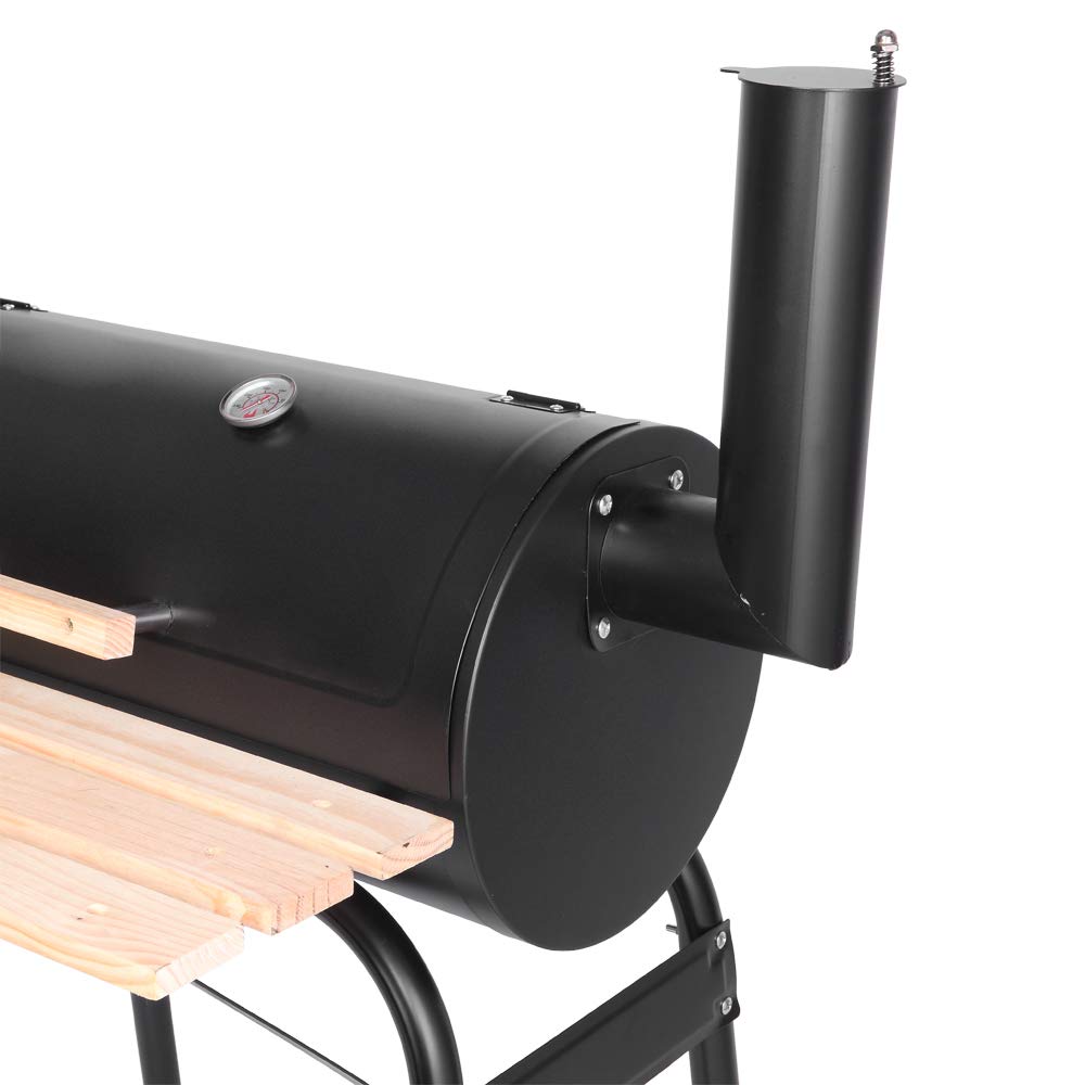 Patio Pro Charcoal Grill with Cover, Wheels & Temperature Gauge - Large Portable BBQ Grill with Side Tables for Outdoor Cooking, Camping, Picnics, Backyard Parties and Tailgating - Perfect for Family Gatherings, Events and Summer Grilling