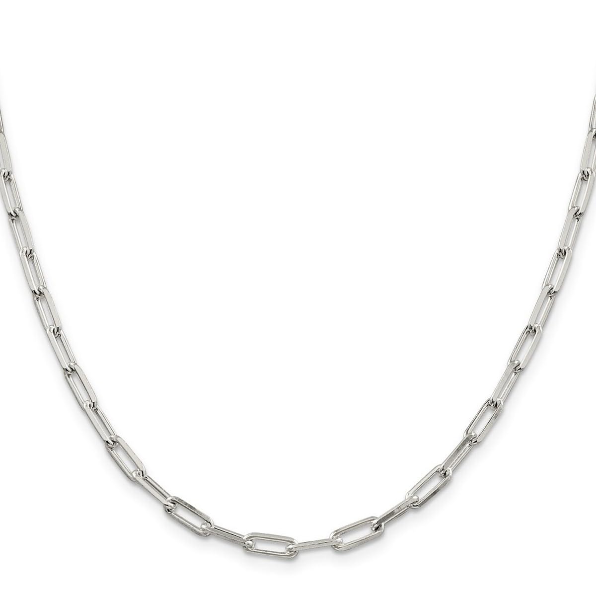 925 Sterling Silver 4.25mm Fancy Link Chain Necklace for Women & Men - Polished Solid Lobster Claw Clasp Jewelry - Perfect for Everyday Wear, Gifts & Special Occasions