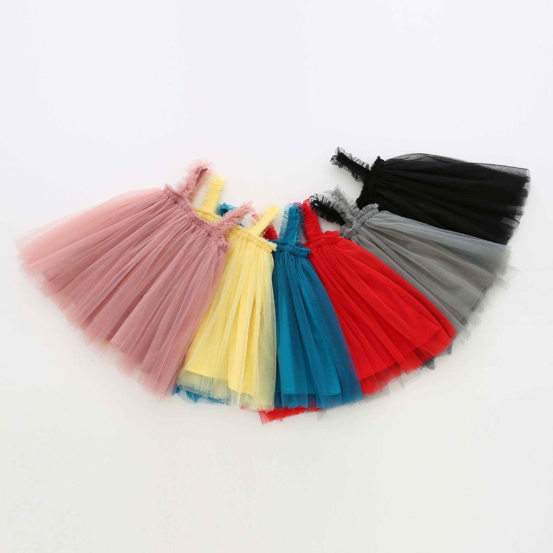 DCUTERQ Infant Baby Girls Sleeveless Tutu Dress - Toddler Princess Tulle Gown for Wedding, Birthday Party & Photo Shoots - Soft & Comfortable Sundress Outfits for Special Occasions