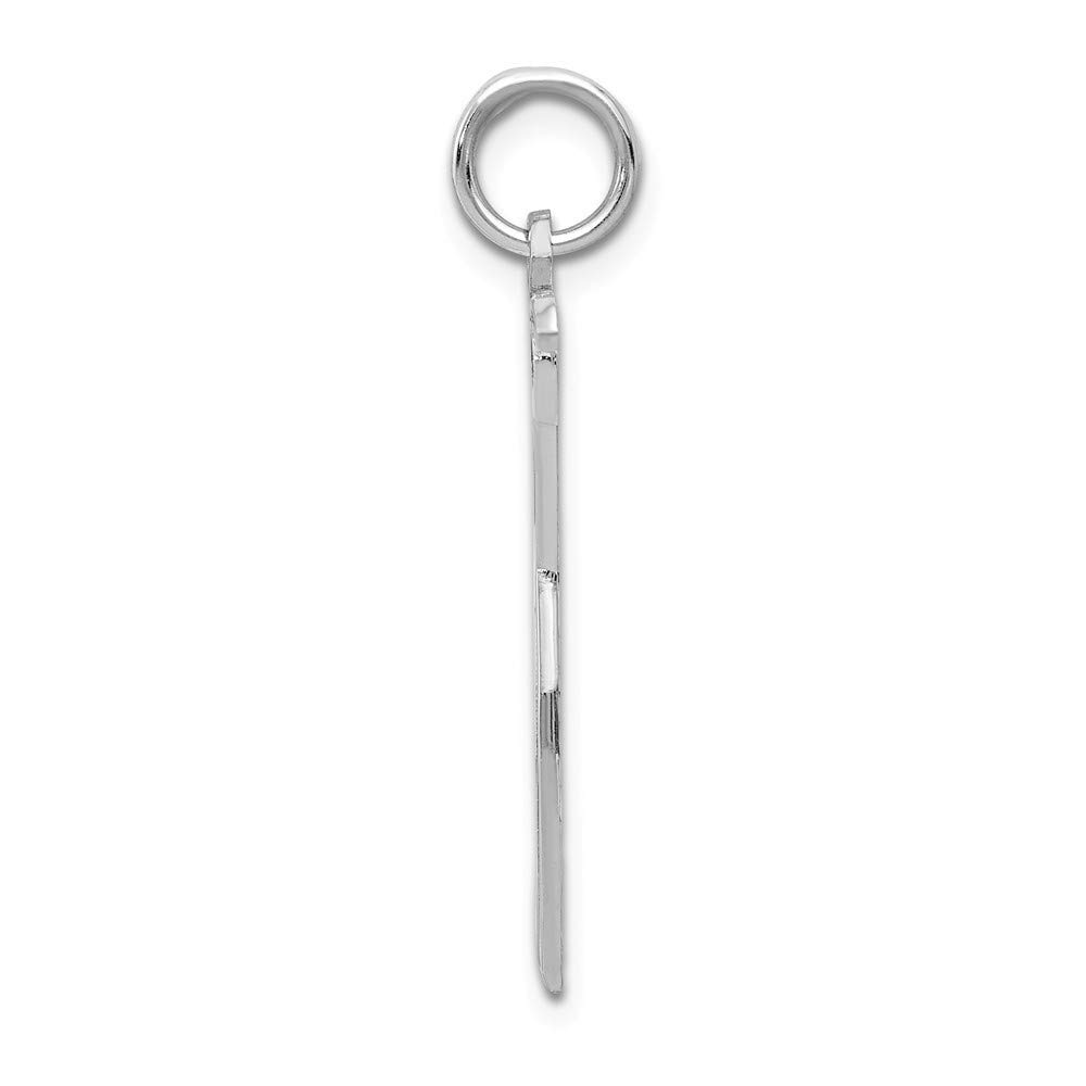 14K White Gold Scissors Charm Pendant Necklace - Roy Rose Jewelry - Perfect for Tailors, Hairdressers & Craft Lovers Gift