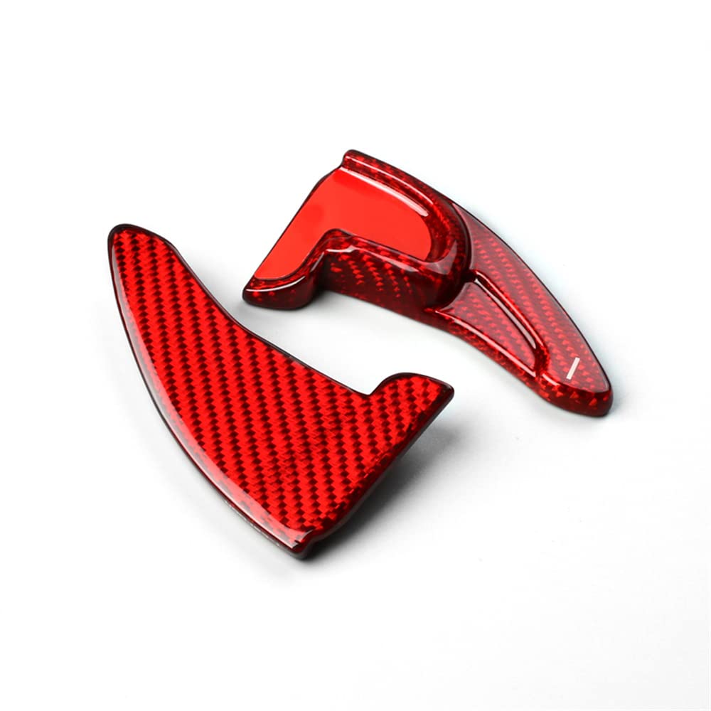 Carbon Fiber Paddle Shifters for Dodge Challenger, Charger, Durango RT & Scat Pack 2015-2020 | Jeep Grand Cherokee 2014-2020 | Interior Upgrade & Racing Style (Red) - Enhance Driving Experience & Performance